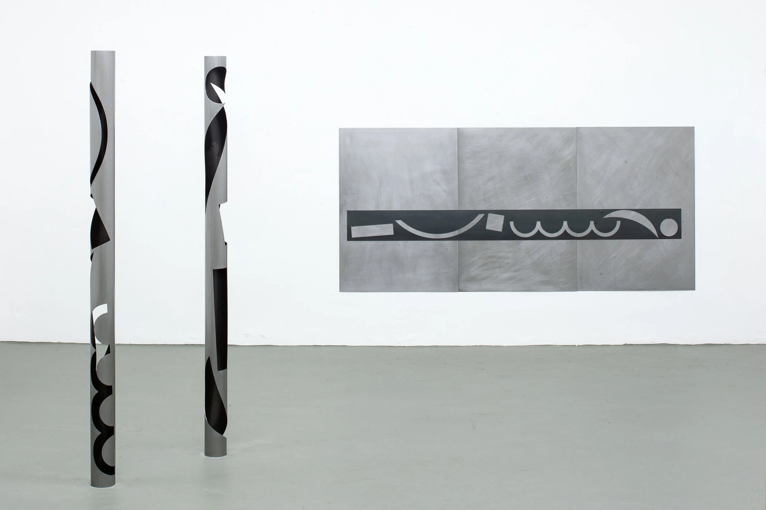 Studio Floor Composition, laser cut mild steel