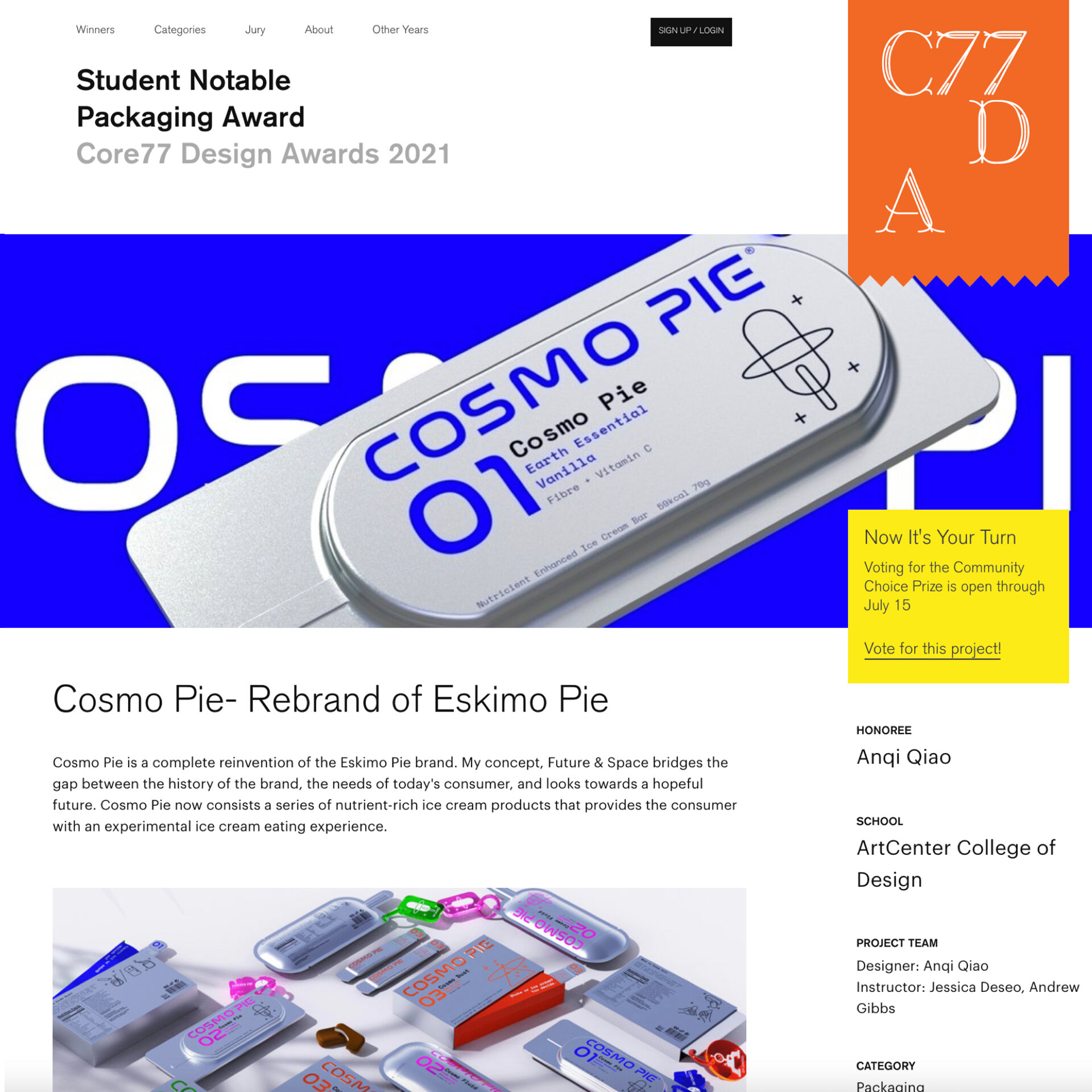 Designer: Anqi Qiao • Cosmo Pie • Professors: Jessica Deseo &amp; Andrew Gibbs (Copy)