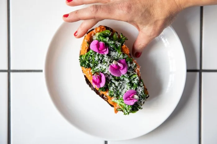 This summer, Pammy’s started offering an aperitivo hour, opening at 4:30PM for anyone sneaking out of work early on a sunny day or looking for a quick bite and refreshing drink before heading out into the evening. Included on the menu is a Romesco and Sprouted Broccoli Bruschetta, pictured above. Photograph courtesy of Pammy’s