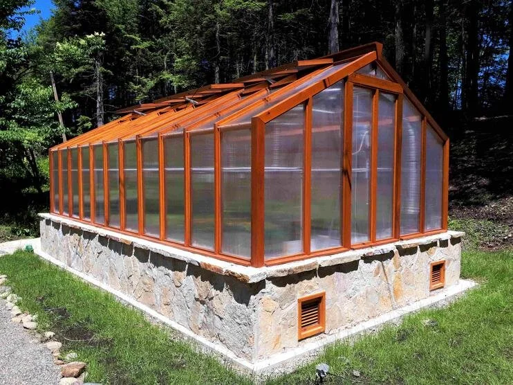 Image of Masonry greenhouse walls