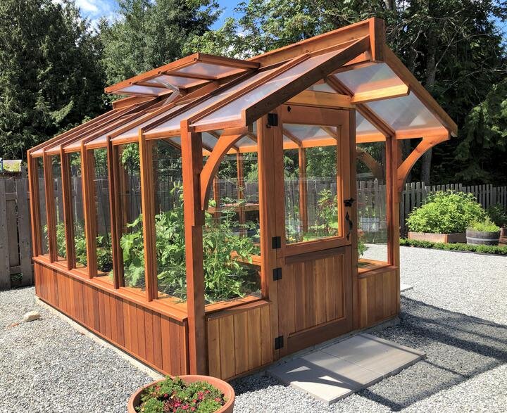 Polycarbonate Plexiglass Cedar Built Greenhouses polycarbonate-plexiglass-cedar-built-greenhouses