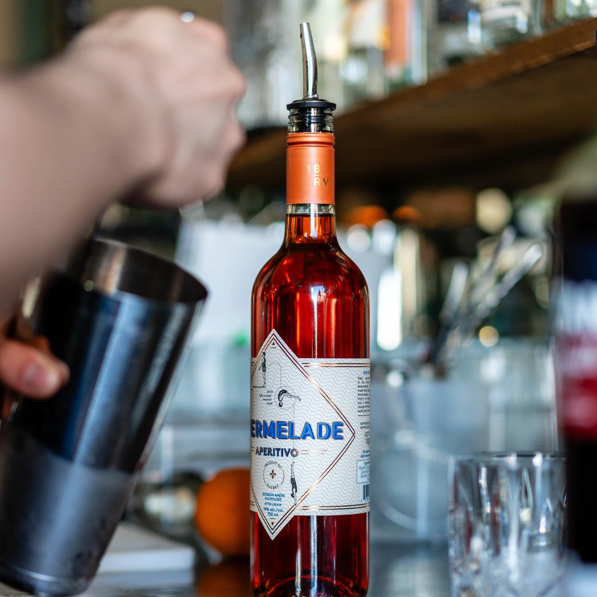 Amermelade liqueur québécoise spiritueux cocktail meilleure terrasse restaurant végétérarien Sherbrooke centre-ville