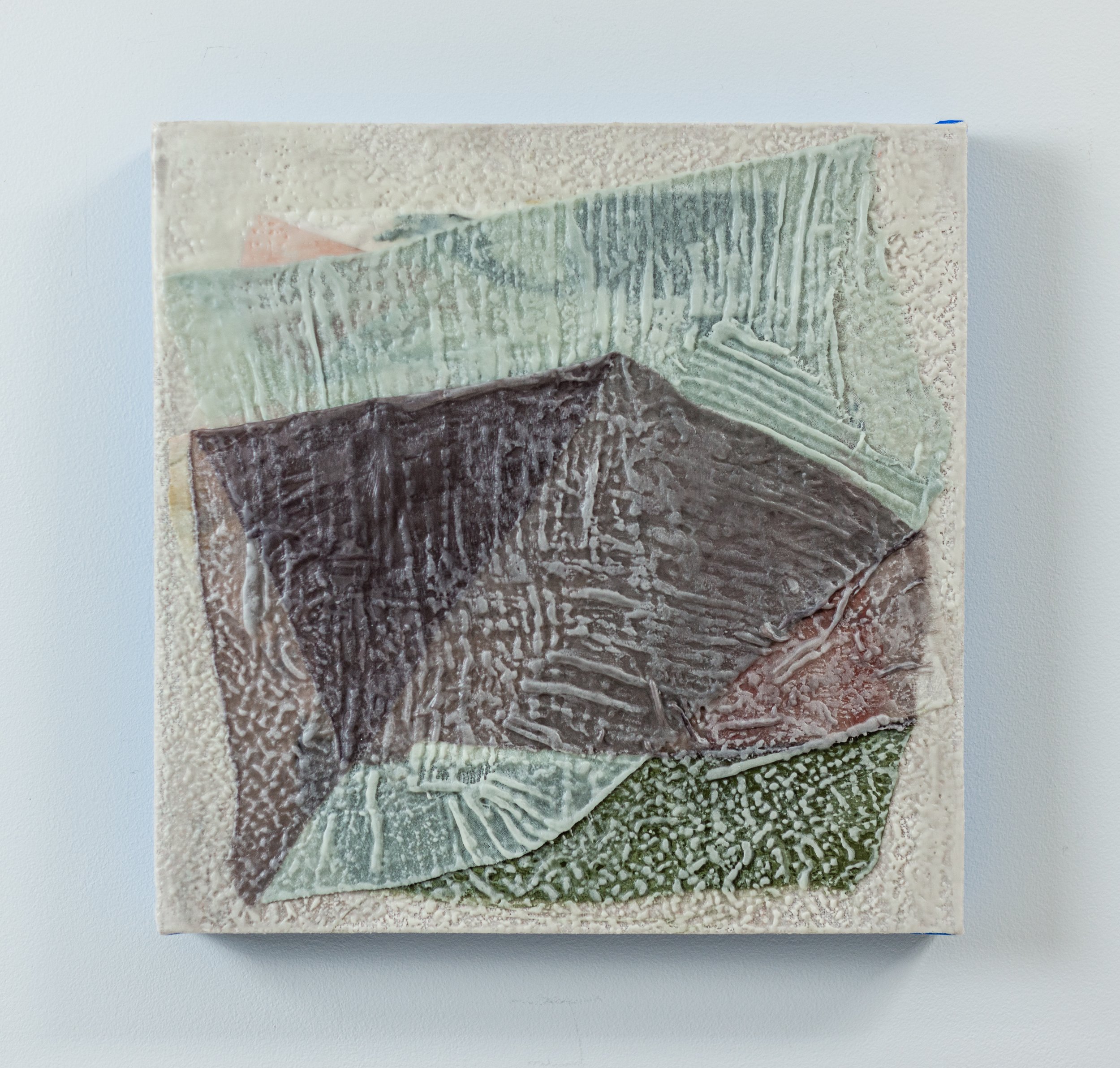 Folded Lavender and Sage Skies 16"X16"