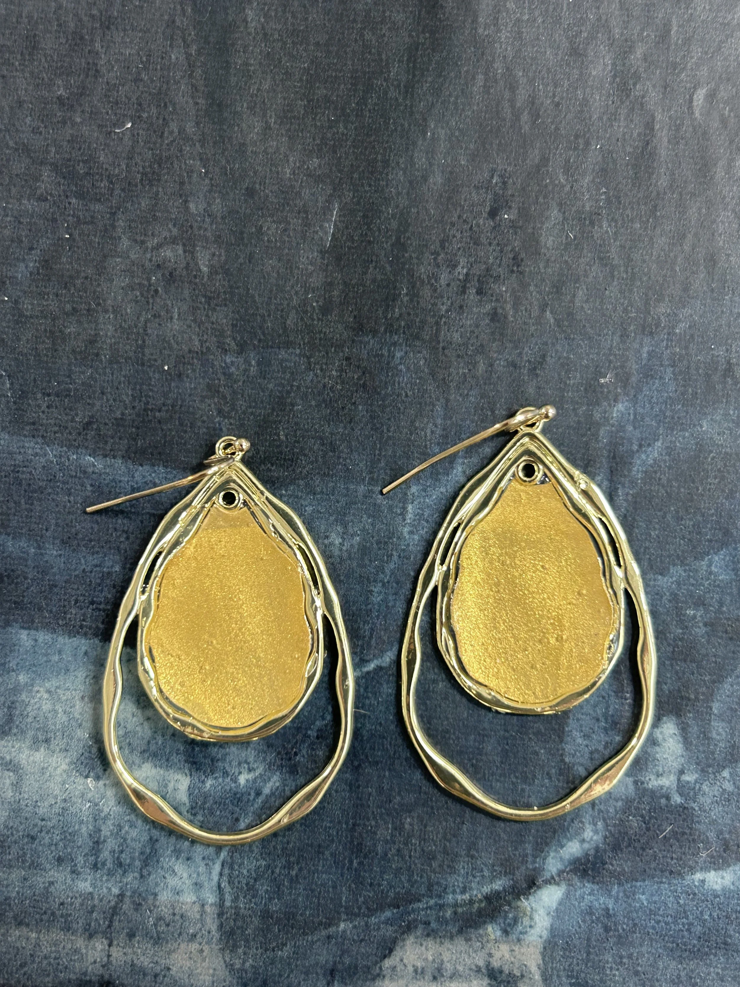 Encaustic Monotype Earrings