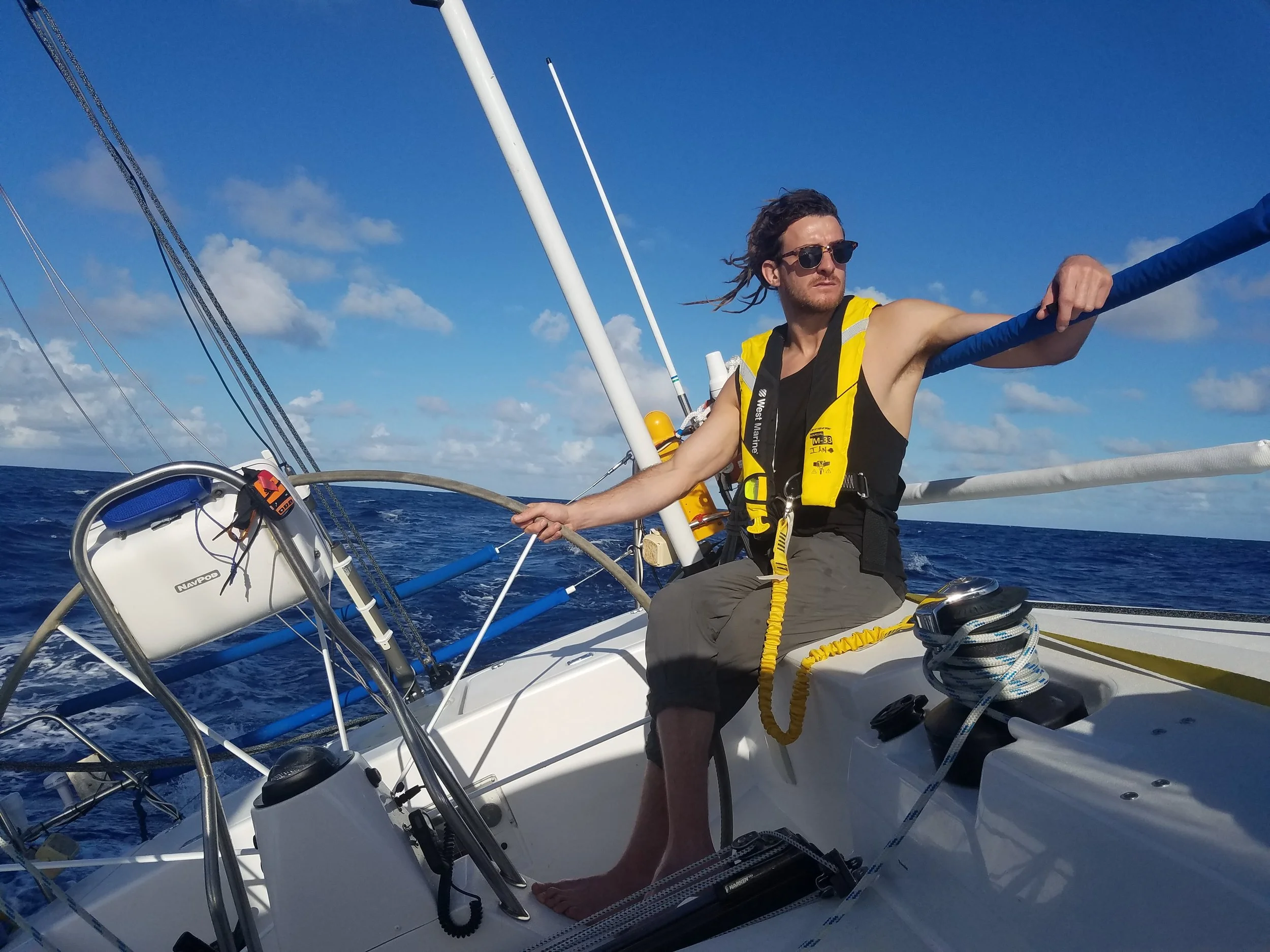 Ian at the helm