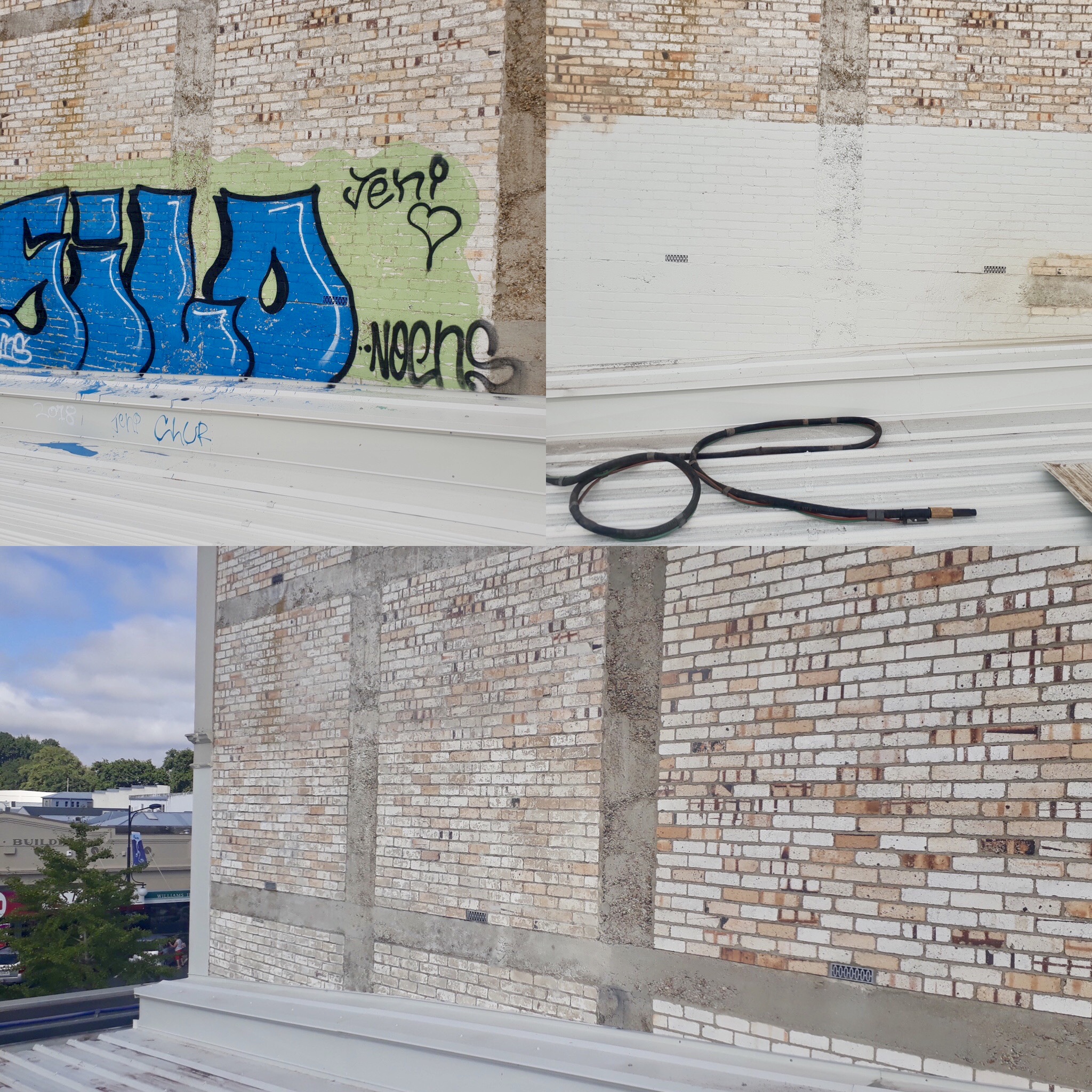 Graffiti on wall- Before and After