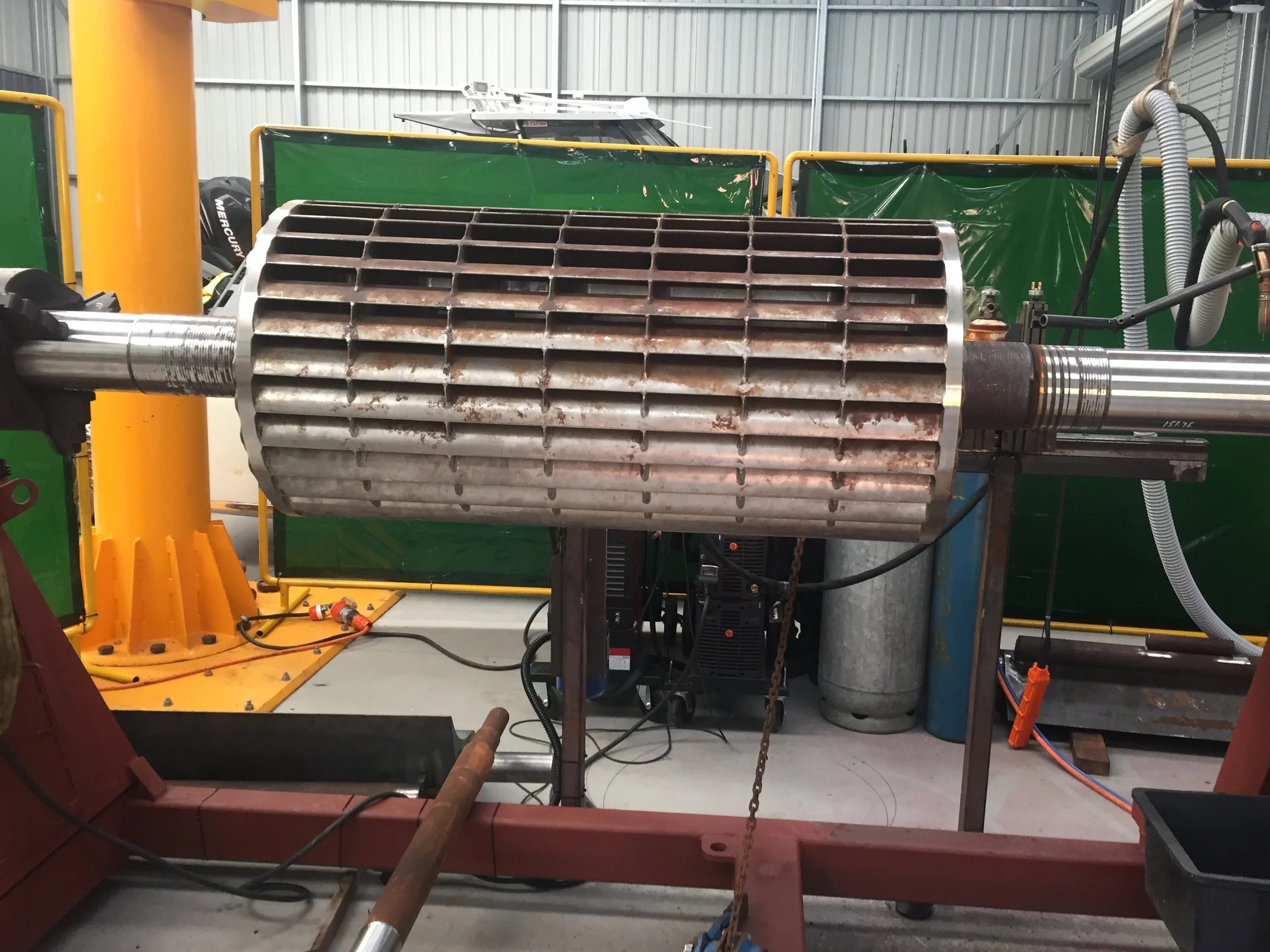 Before- Rusty turbine runner