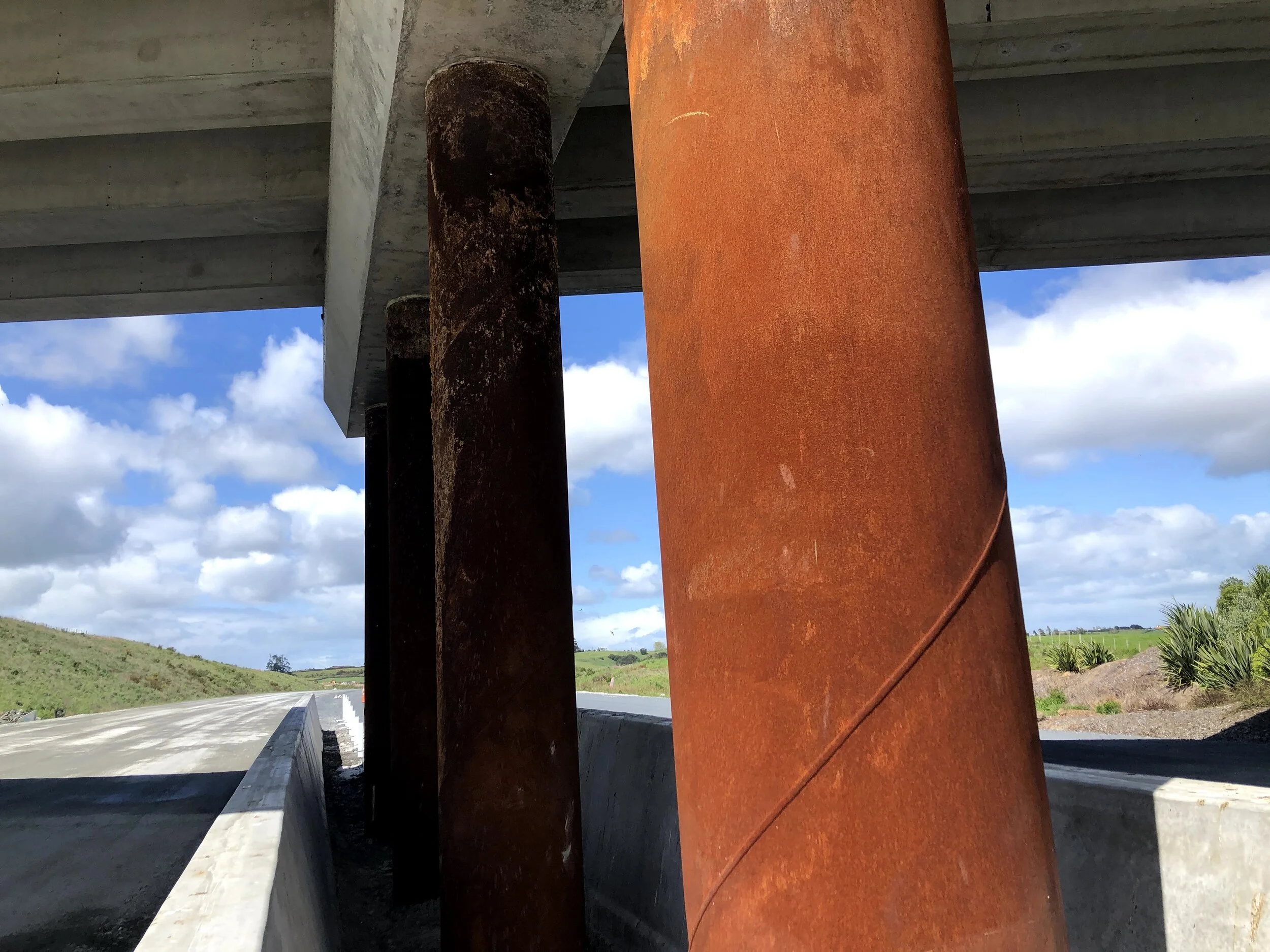 City Alliance project- before blasting rusty columns