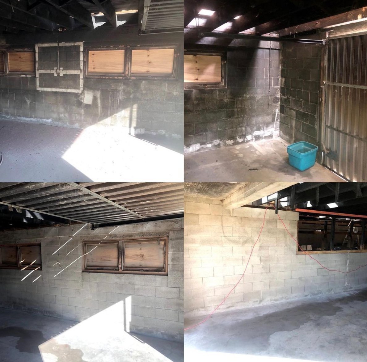 Basement Fire Damage- Before and Afters