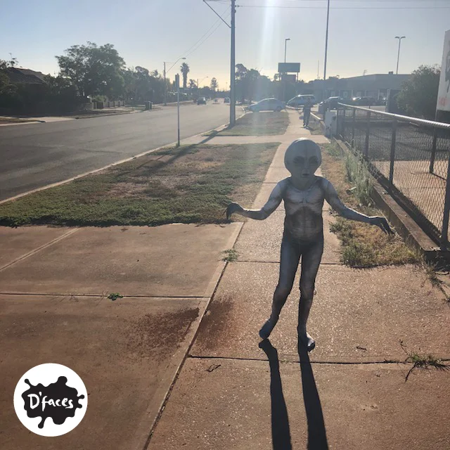 Alien on the streets of Whyalla! beware especially if you are eating a cheese toasty, aliens love cheese toasties.