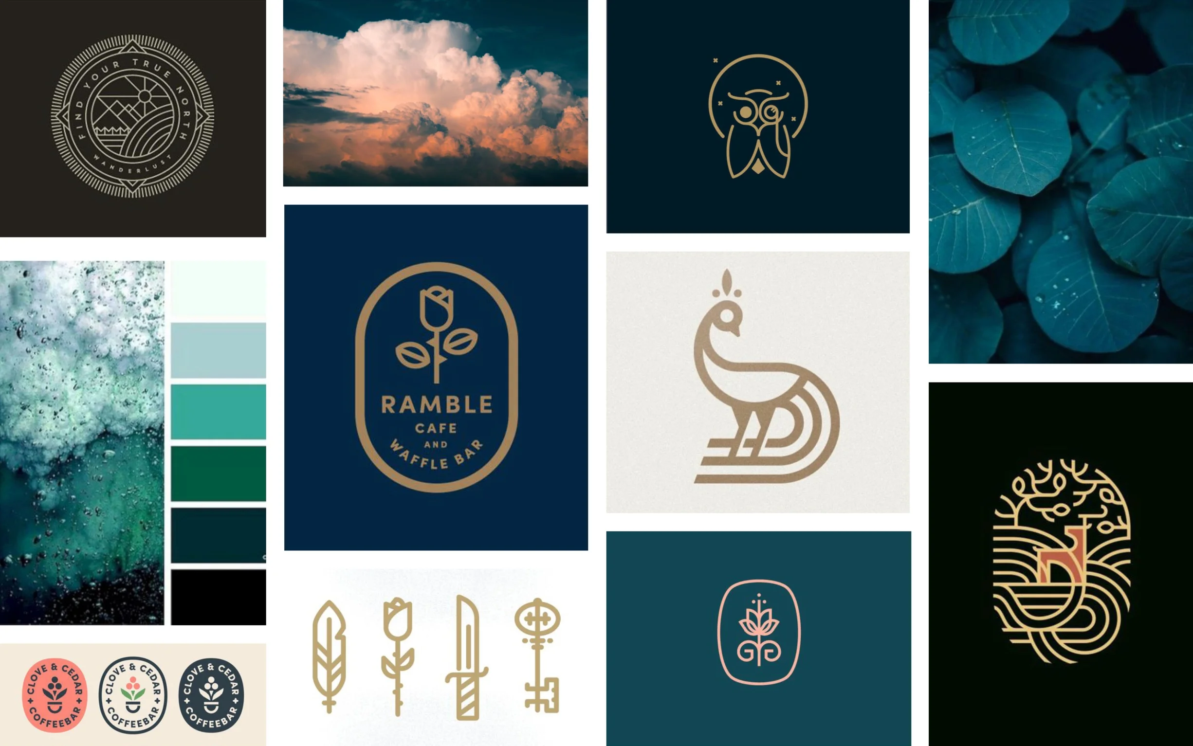 Finka Studio Moodboard for Crow Counseling