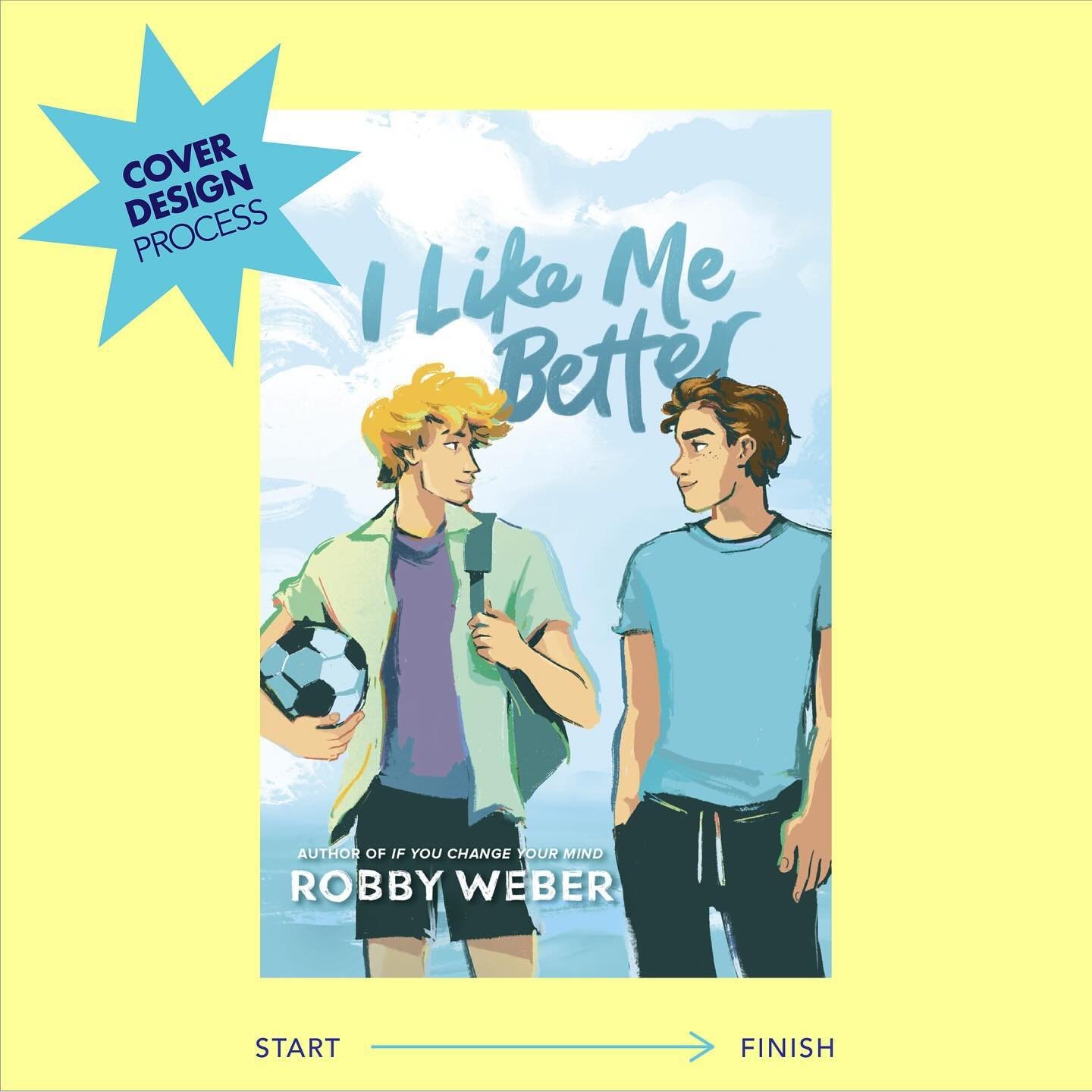 Here&rsquo;s the book cover process for I LIKE ME BETTER by @robbyreads! ⚽️ ☀️

Robby&rsquo;s got some of the sweetest, happiest queer romances on the market right now&mdash;and I was so glad his team came back to do a second book cover with me (chec