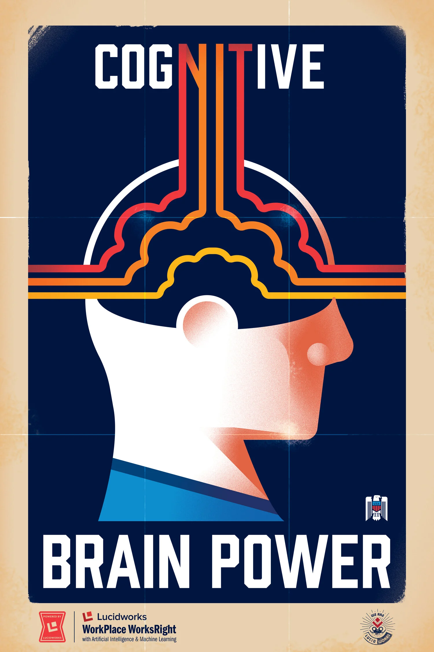 Work Place Works Right Poster Series: Cognitive Brain Power