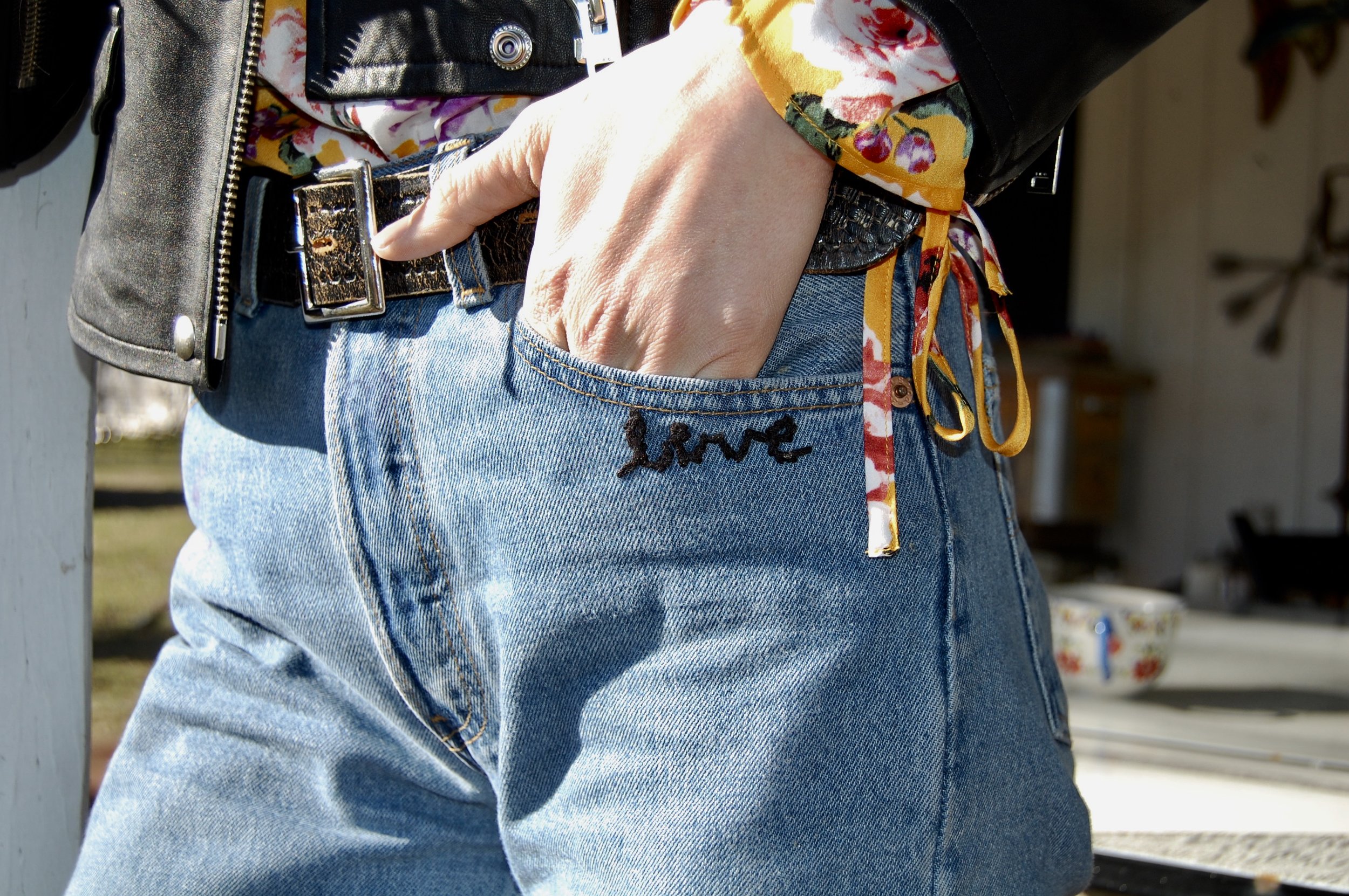 Belt is vintage from a place in NYC! Also I do hand embroidery. Anyone need some love? but really let me know if you want something personalized :)