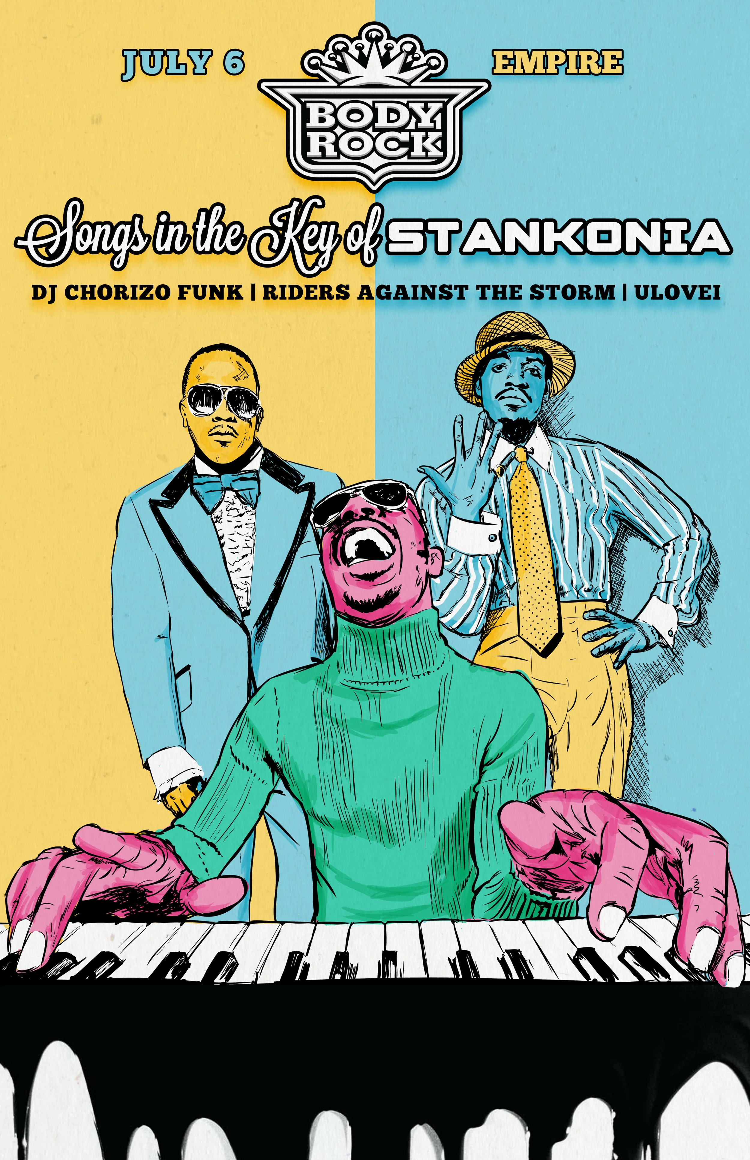 Body Rock ATX Presents: 5th Annual Songs in the Key of Stankonia. Our special tribute to two titans of music: Outkast & Stevie Wonder. Ticket link: Here.
