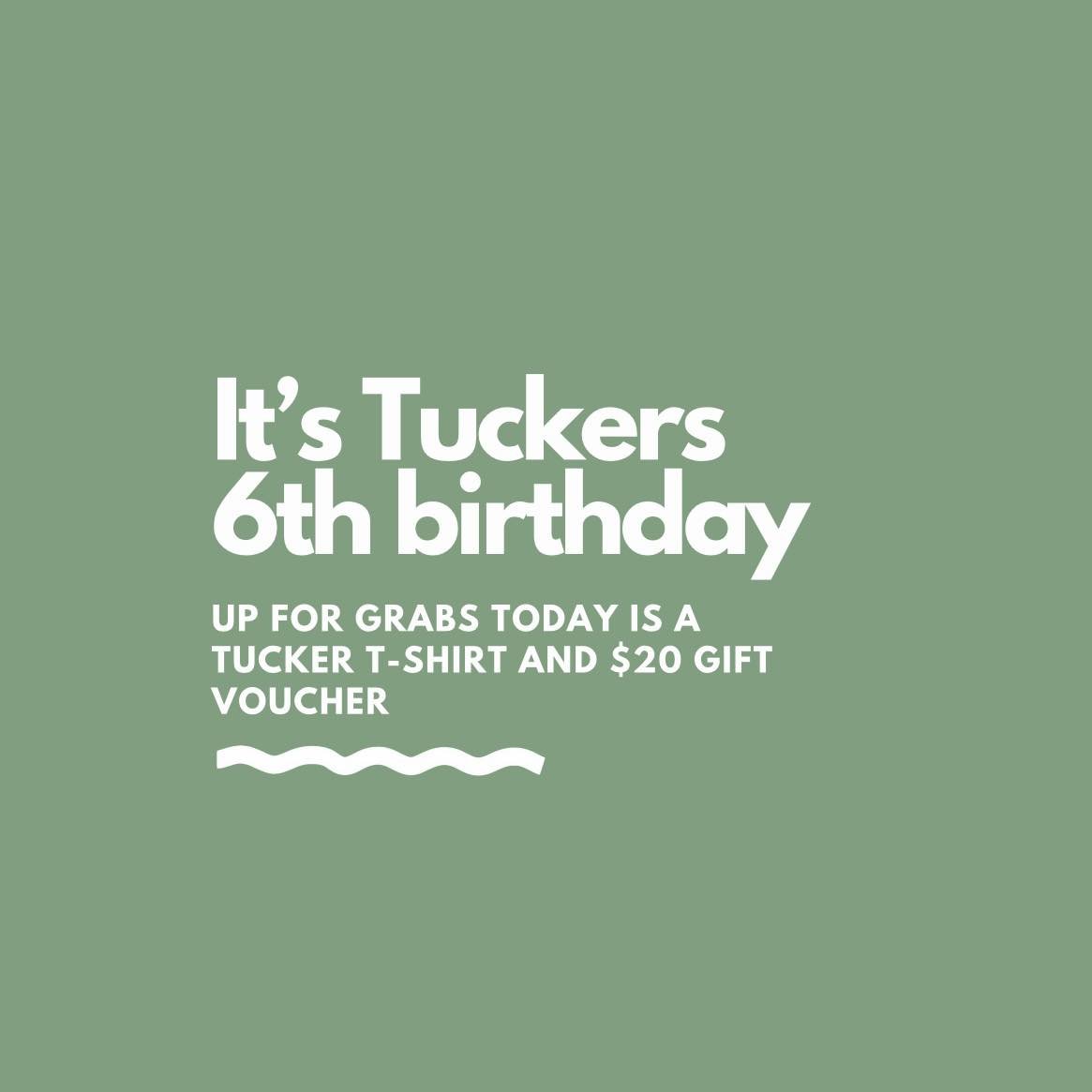 For day 3 of our giveaway, we&rsquo;ve got a Tucker shirt and a $20 gift voucher for the cafe! 🎁 

Share this post to your insta story and tag your partner-in-crime who you wanna bring to tucker, and we'll be picking a winner every single day! 

Jus