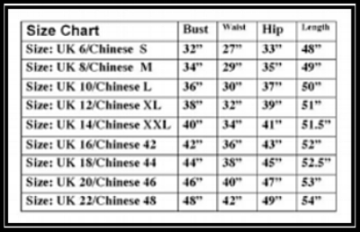 Size Chart 4th Culture