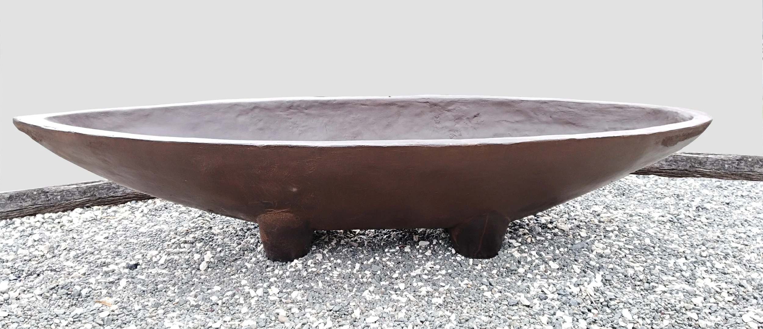 Waka John Phillips, artis fiberclay, free-standing indoor/outdoor sculpture (has drainage plug), 1900mm L x 345mm H x 680mm W $850.00
