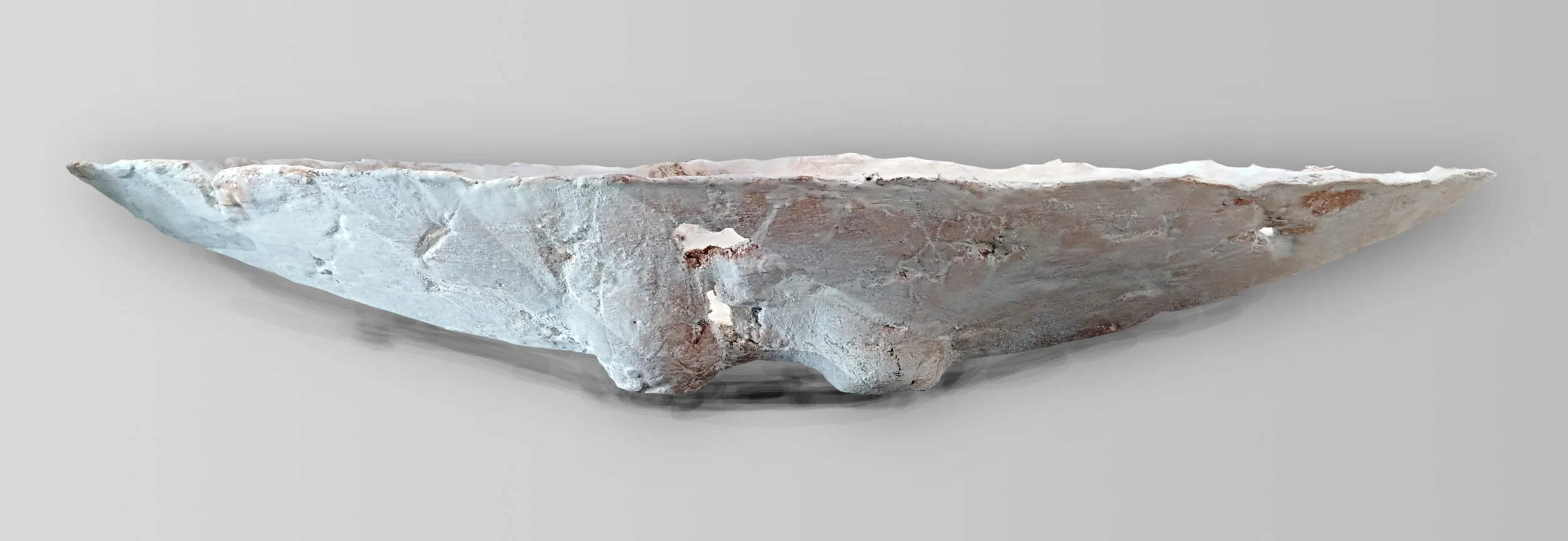 Small Waka John Phillips, artis fiberclay, 760mm L x 130mm H x 210mm W $250.00