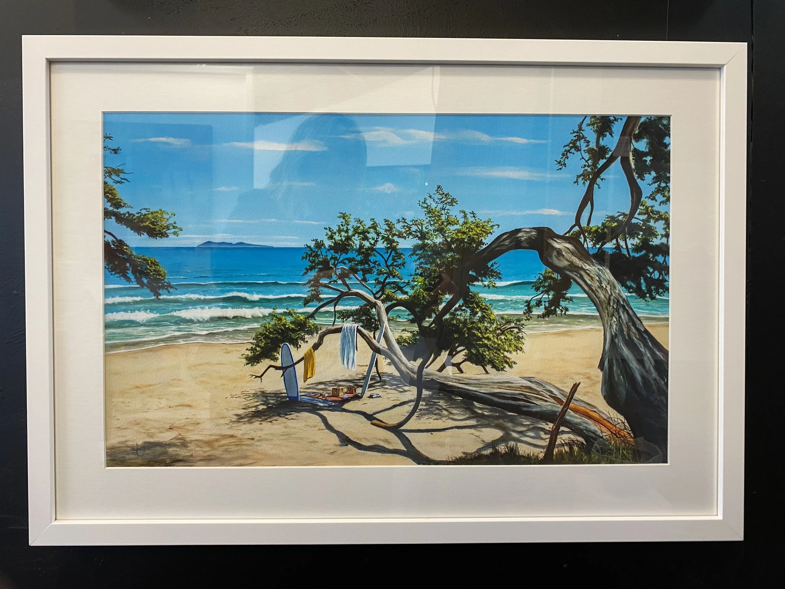 Surfer's Haven at Orokawa Bay (Waihi) - Framed Print