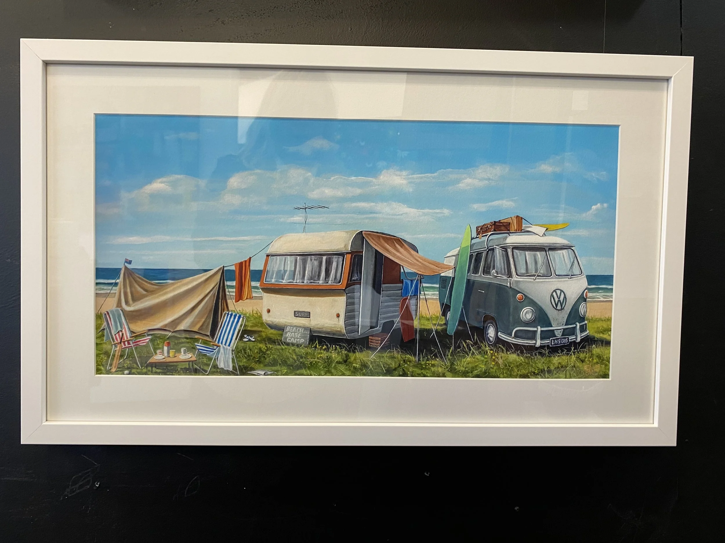 Beach Base Camp - Framed Print