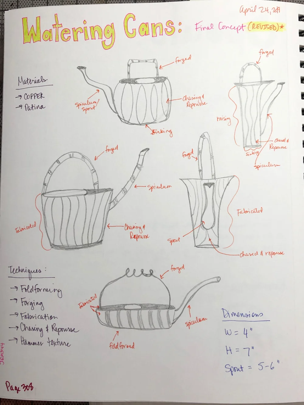 Sketches and approximate dimensions.