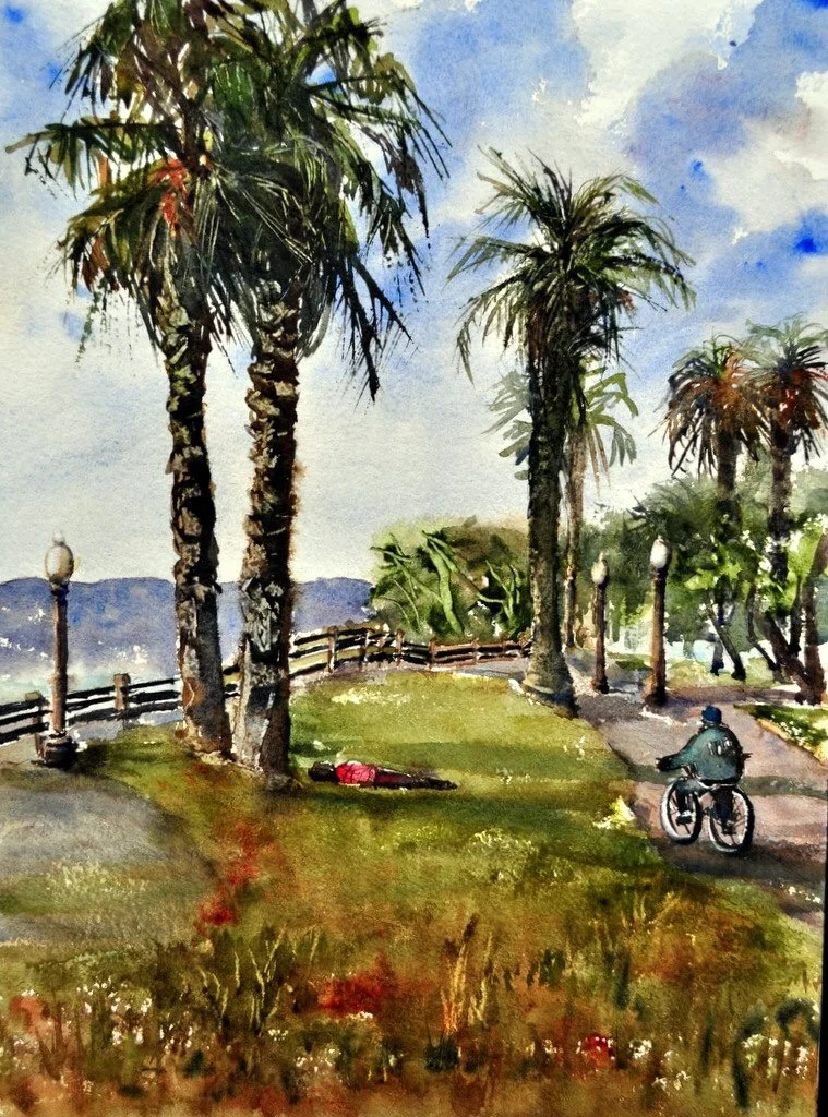 Santa Monica Bluffs, (L), plein air.JPG