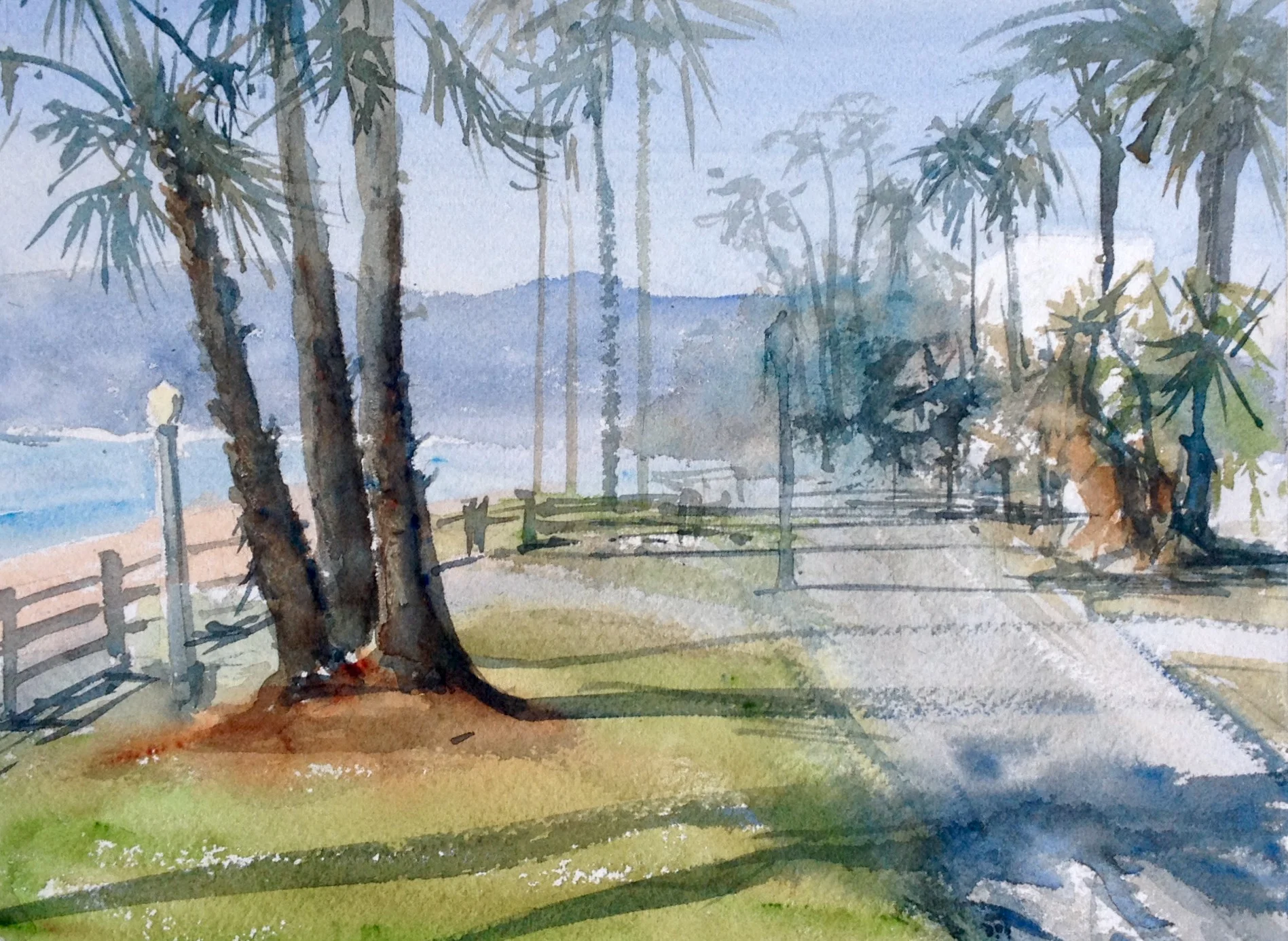 Santa Monica Palisades park, plein Air landscape.JPG