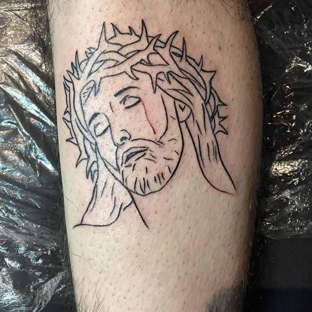 The 7th day.
#jesus 
#youdontevenbelieveinjesuswhyyougottajesuspiece
 #tattoo #wwjd #lineworktattoo #tattooapprentice #chicagotattoo #chicagoart
