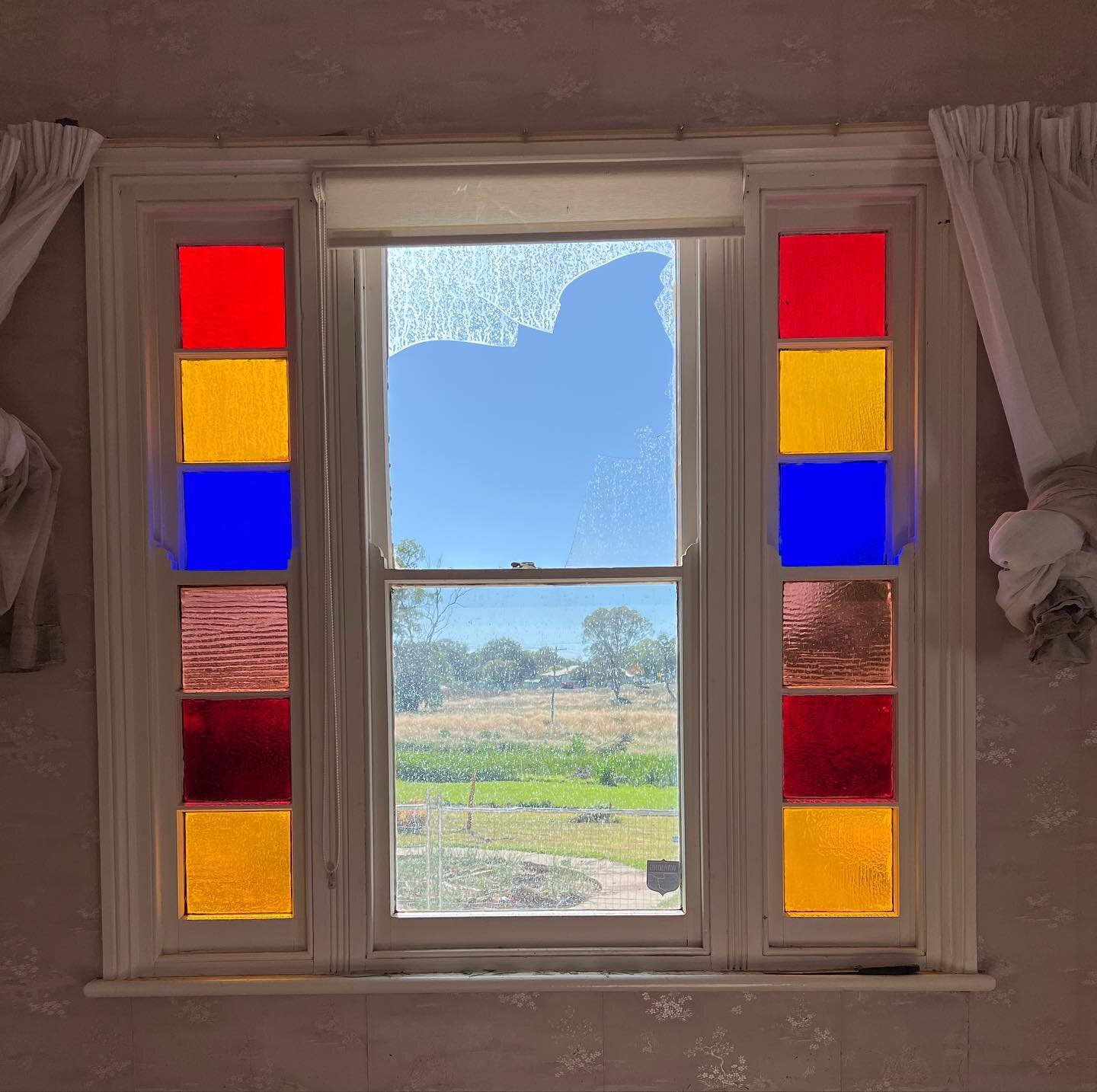 This homestead in #centralwesternnsw NSW has seen droughts and now another flood. Time to rebuild some precious history.  Looking from the inside out is one of the first steps and what a pleasure when you have these windows to glimpse through. #lands
