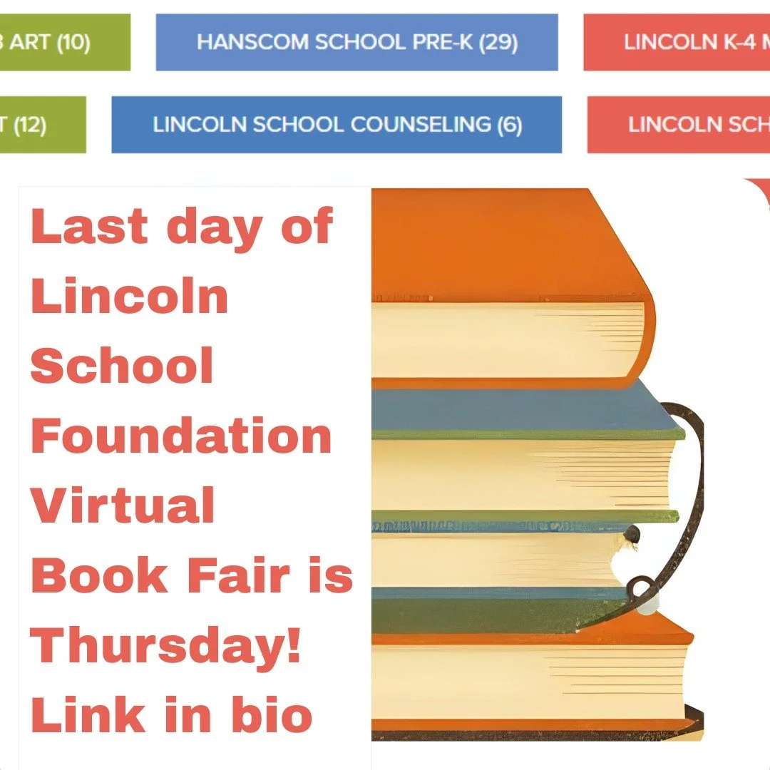 Last day of our annual Lincoln School Foundation book fair. Buy books for teachers from their curated lists or buy your own! 25% goes to LSF to support innovative curriculum and learning. 
#bookfair #lincolnma