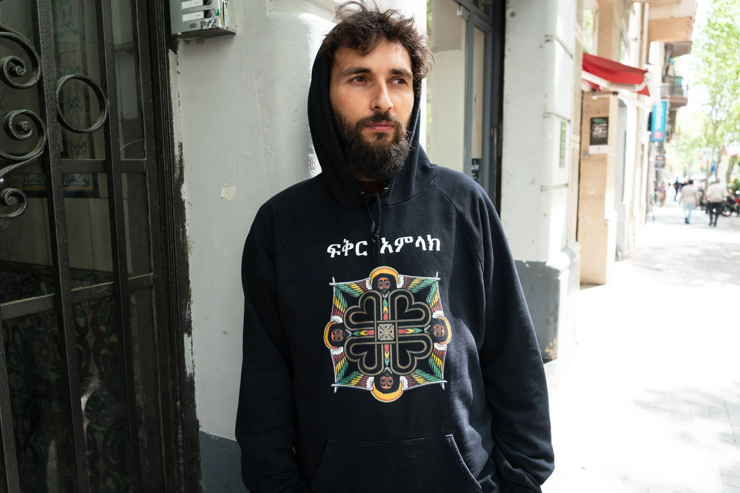 (Hoodie/Black) Angel of Hosts + Amharic