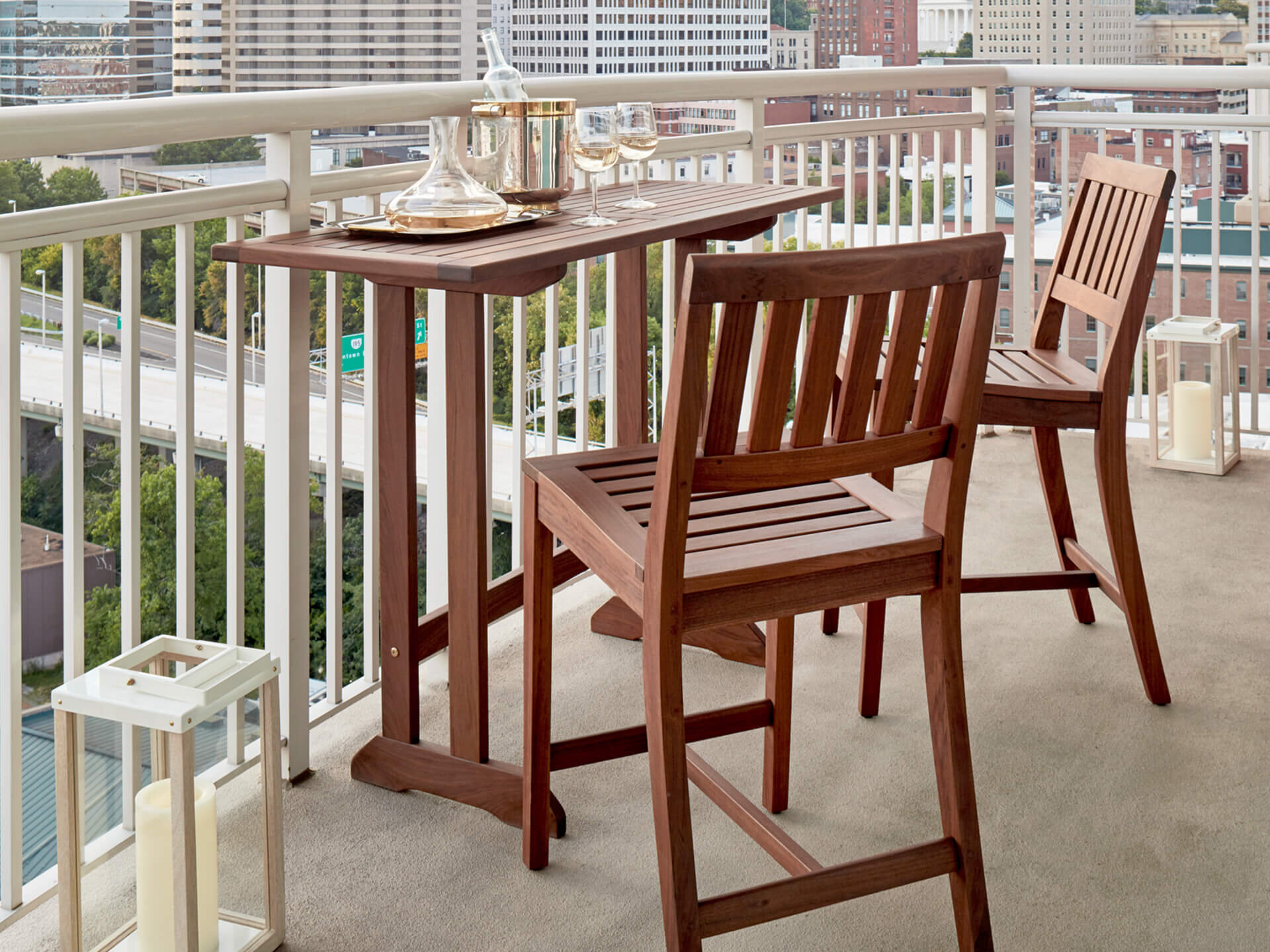 Opal Counter Height Dining Chairs &amp; Richmond Rail Table