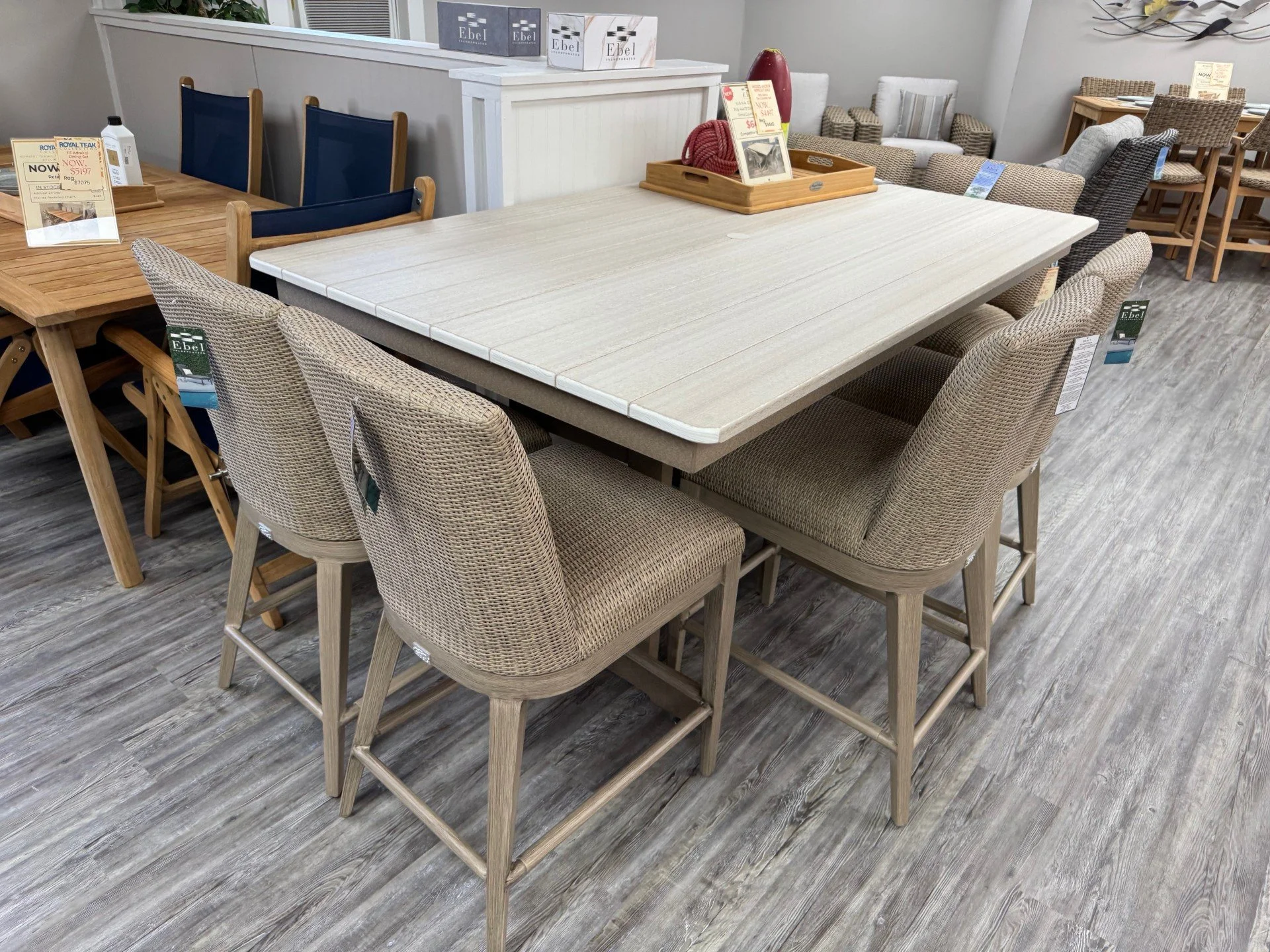 $4497 Siena Counter 44x72 Dining Set