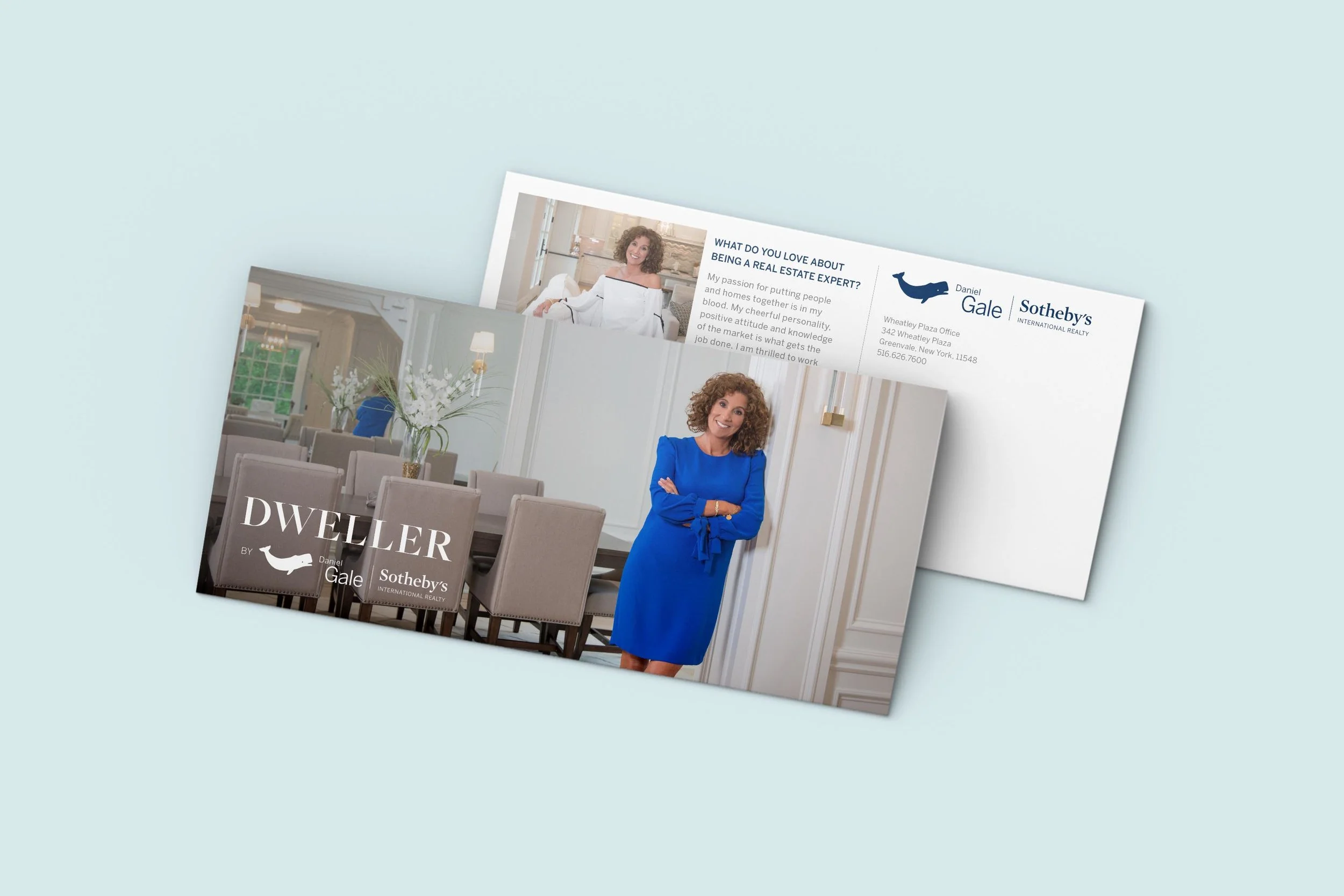 POSTCARDphoto retouching, layout design, creating print-ready files for mass Mail distribution.