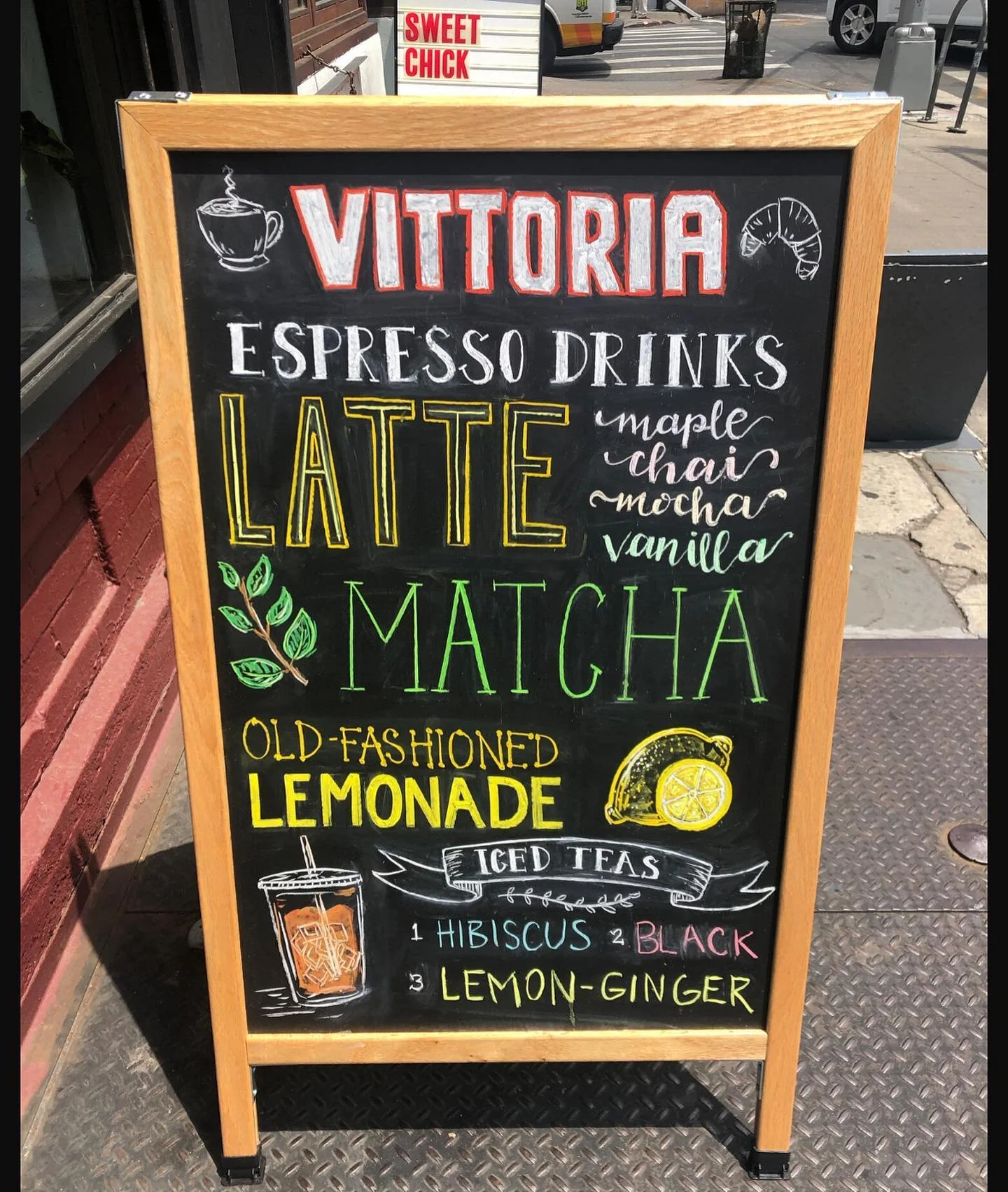 Throwback to my chalkboards at @vittoria_mercato in #Williamsburg ✨☕️

Reach out if your business needs a chalkboard/menu artist! Available for graphic design needs as well for printed menus 💛 

#artist #designer #smallbusiness #brooklyn #nyc #foodi