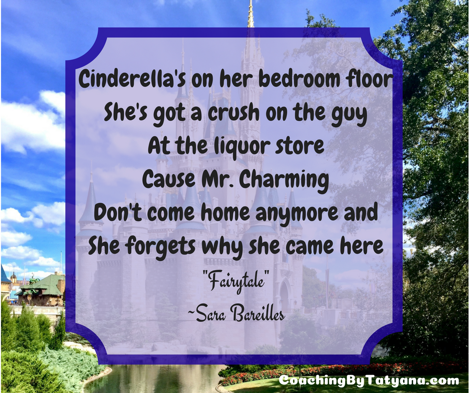Cinderella's on her bedroom floor she's got aCrush on the guy at the liquor store'Cause Mr. Charming don't come home anymore.png