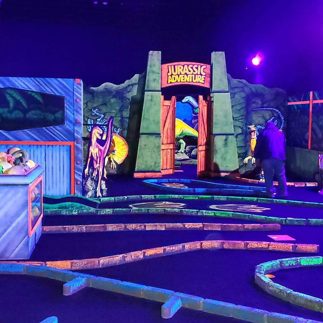 Some of you had probably noticed that our Golf room was getting kind of dark and the neon colors didnt pop like they used to, Well we just upgraded to new Blacklight floodlights to make the whole attraction pop, come on in and check out!