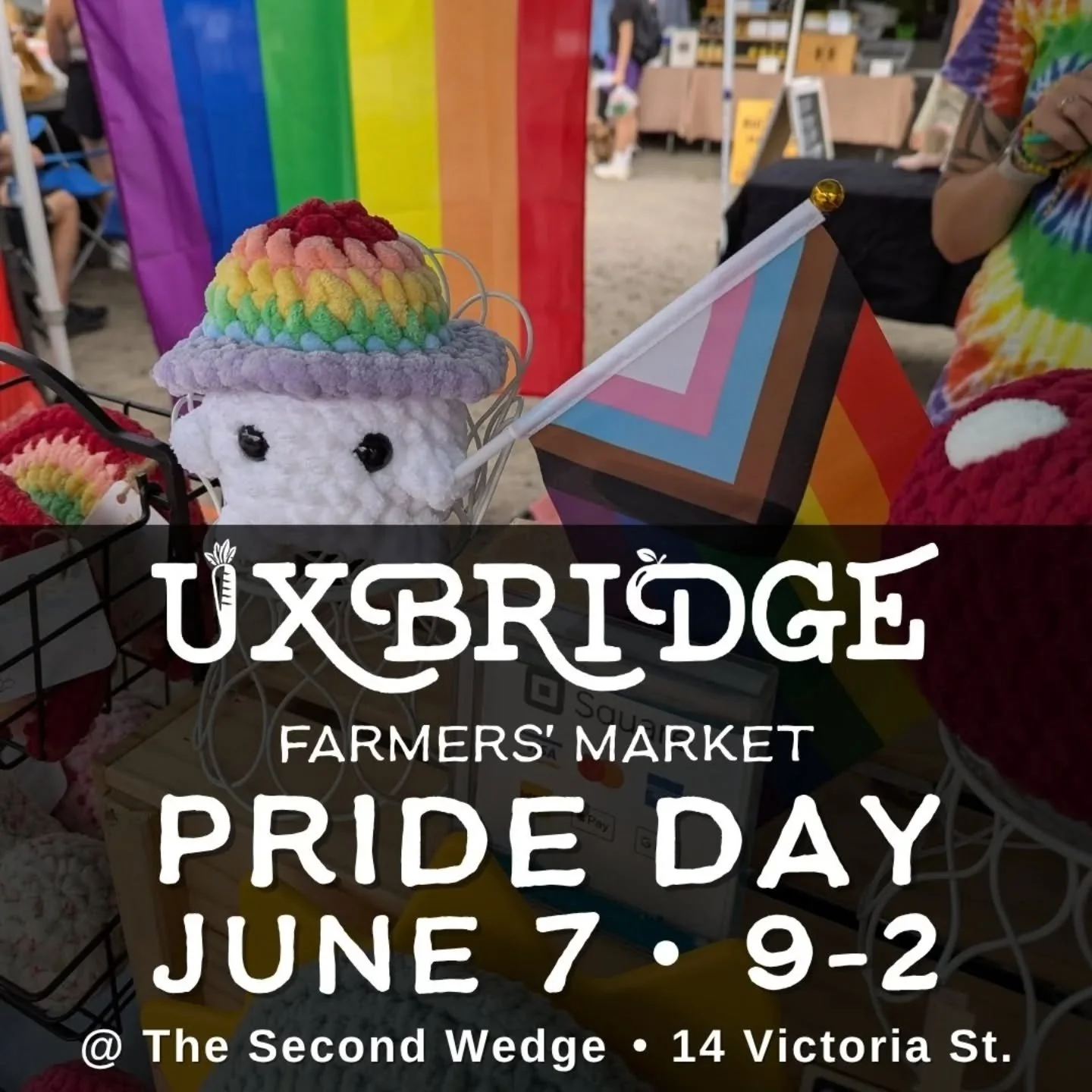 Happy Pride Month, Uxbridge! 🏳️&zwj;🌈

We're kicking it off with our second annual Pride Day at the Uxbridge Farmers' Market - this Sunday, June 7th from 9 AM until 2 PM at @TheSecondWedge 💛

At the UFM, we are committed to providing a safe and we