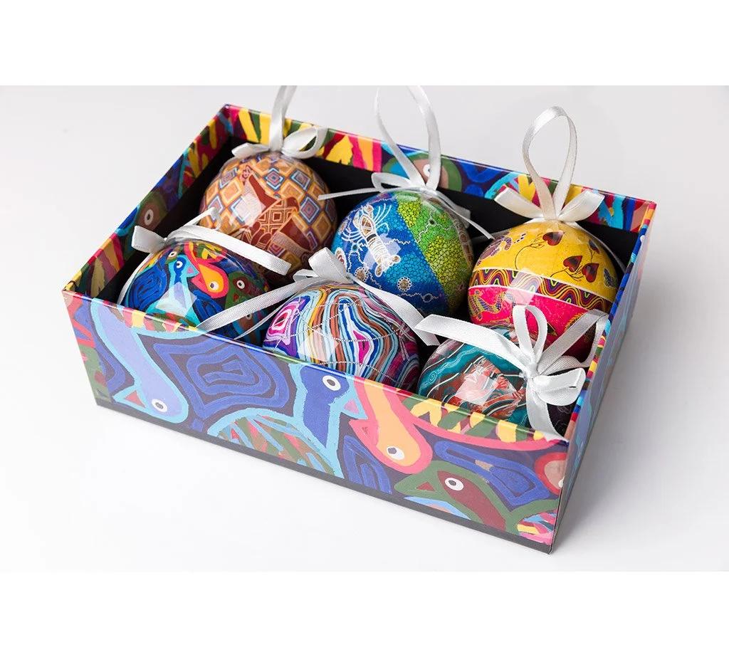 6 Pack Christmas Baubles - THE TORCH