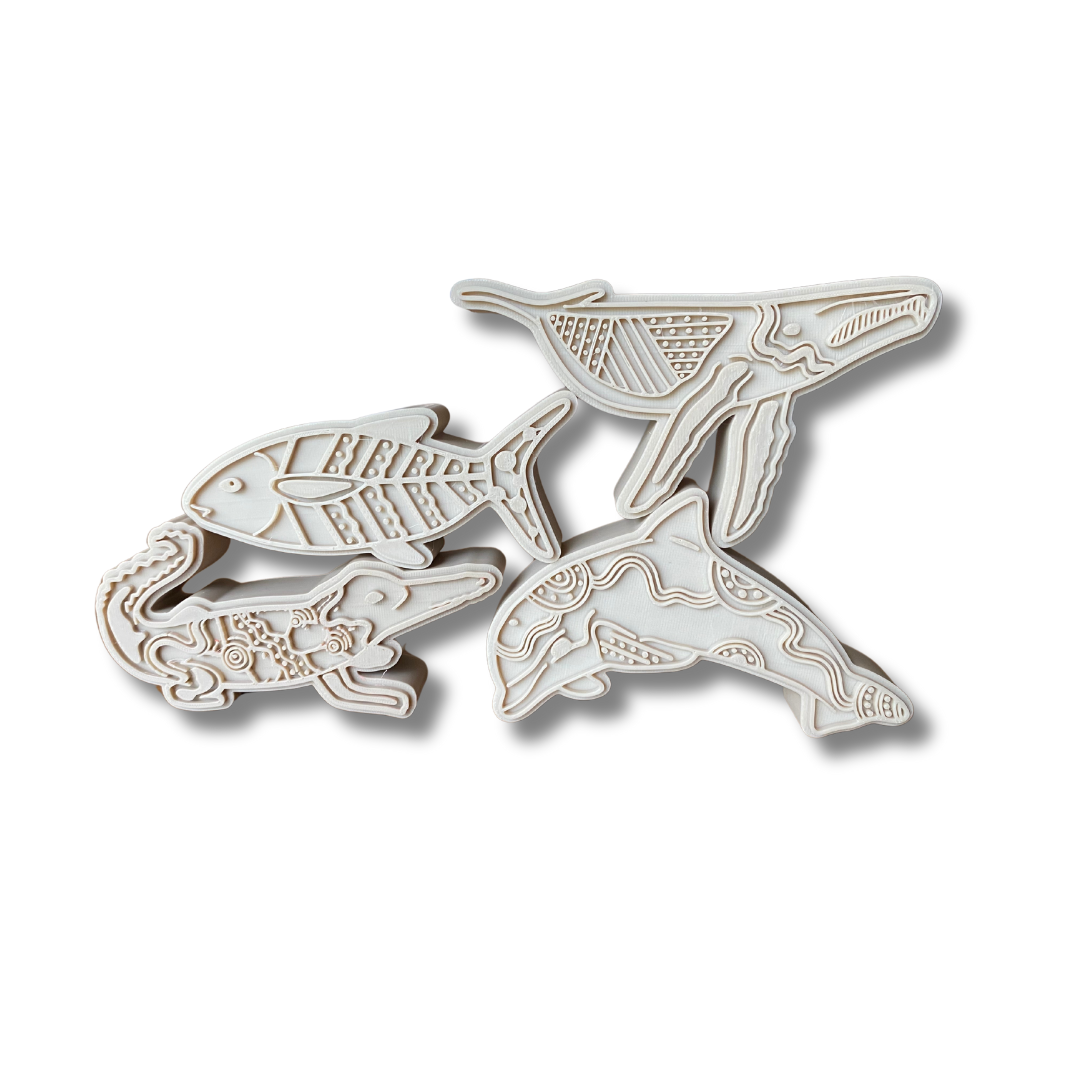 Natural Stampers - Water Animals with Aboriginal Designs