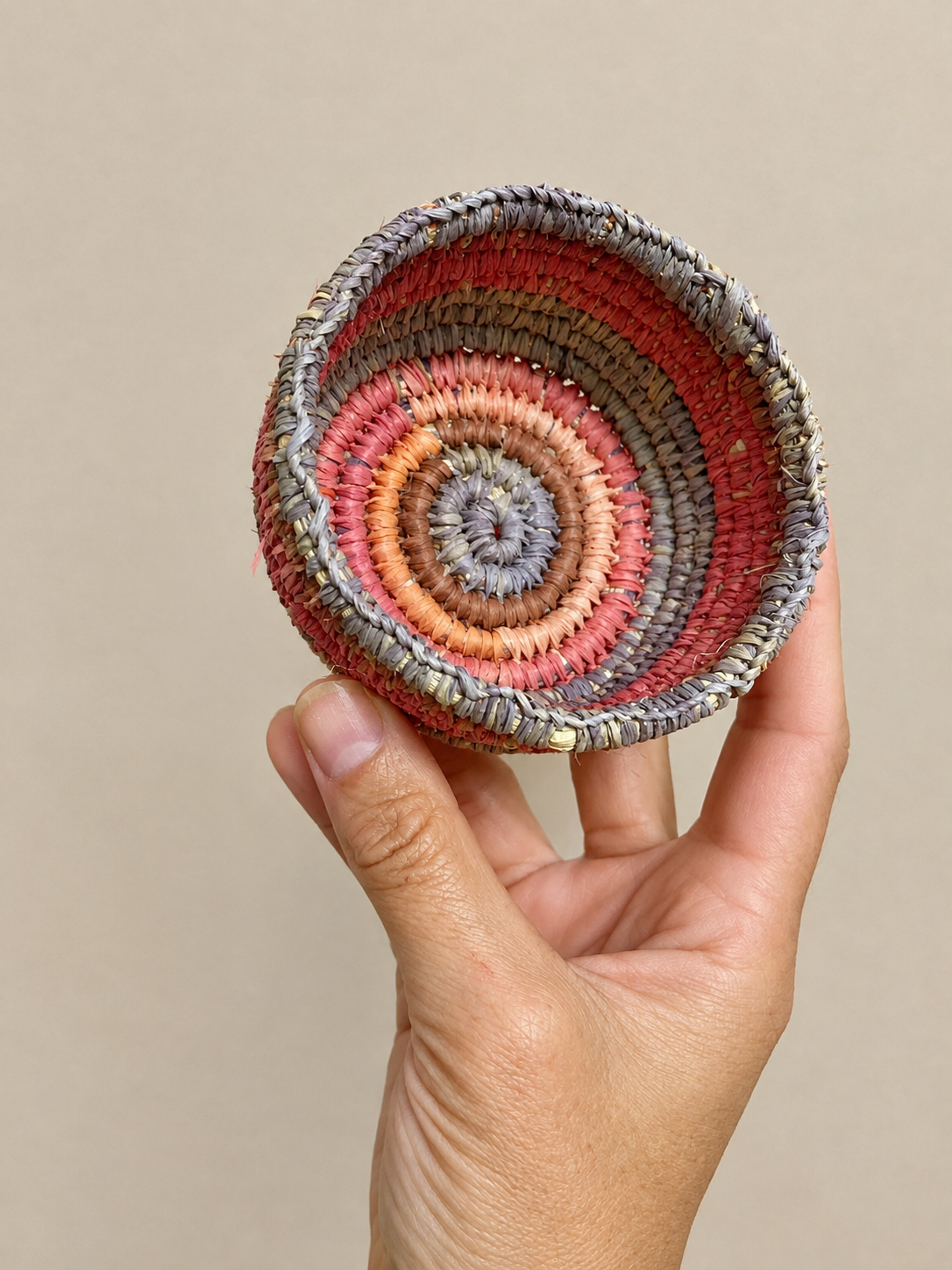 Woven Mini Basket Pink