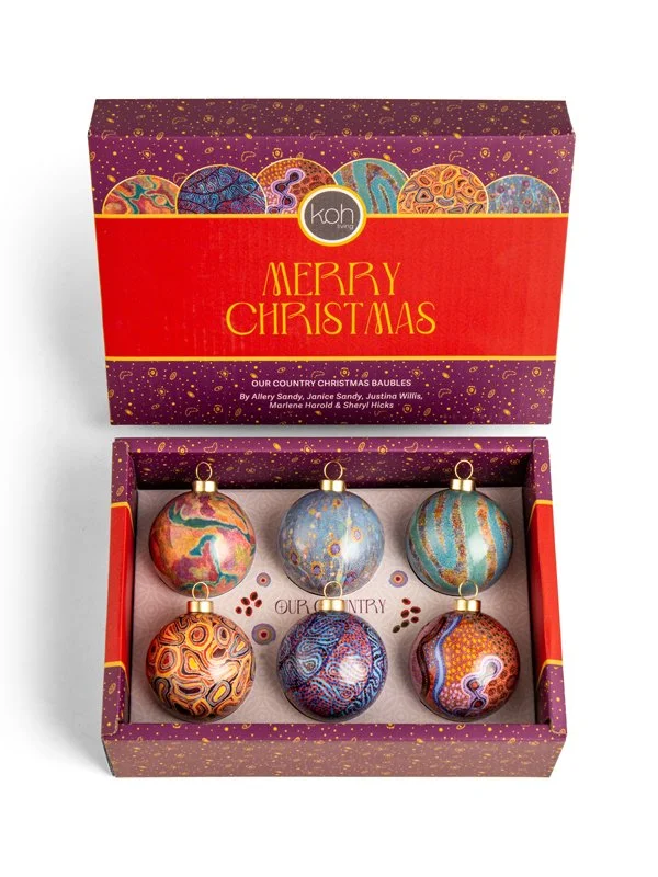 Aboriginal Our Country 6 Pack Mini Baubles