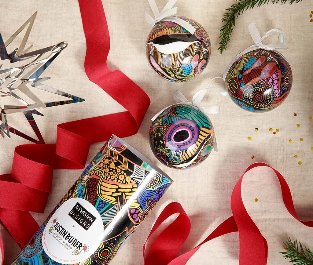 3 Pack Christmas Baubles - Justin Butler