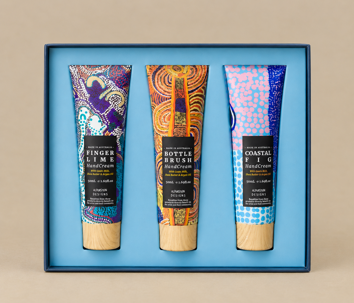 Hand Cream Trio - Boxed Set - Finger Lime, Bottle Brush and Coastal Fig