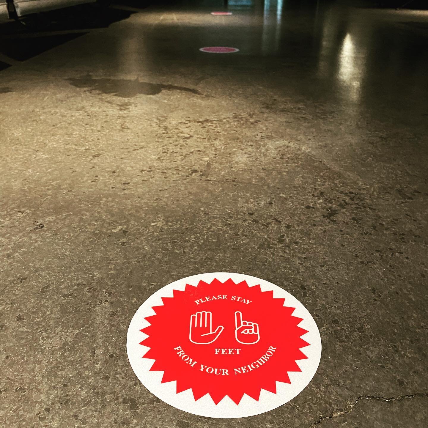Reflective social distancing floor graphics for @ur_in_bigtrouble at @zeppelinstation 

Design by @wunder_werkz