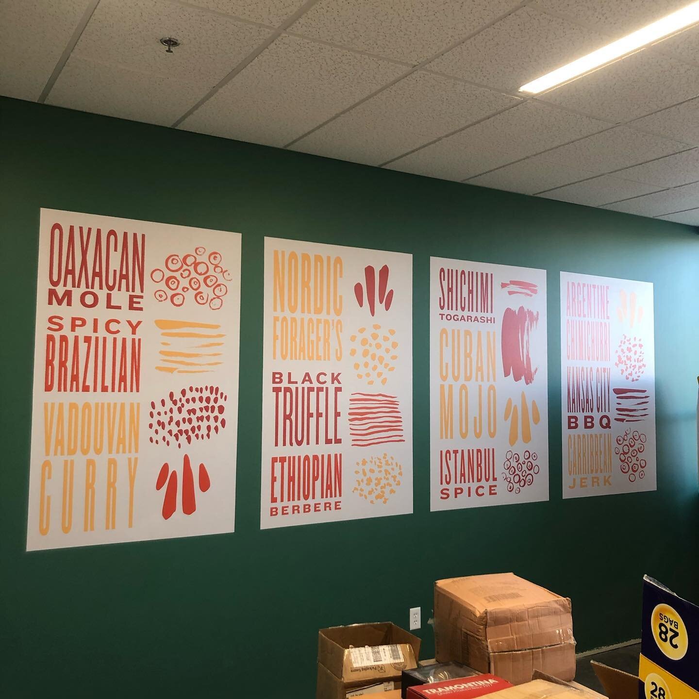 Break room wall panels for VOX Spices