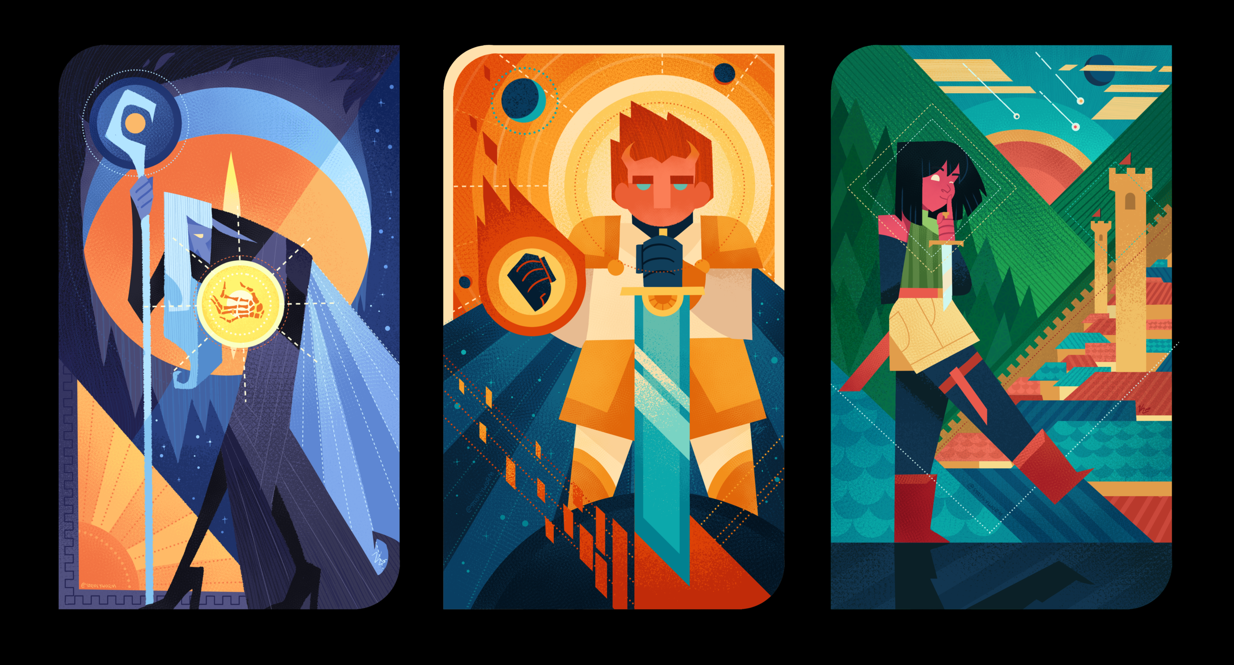 A Trio of Dungeons & Dragons Tarot Cards