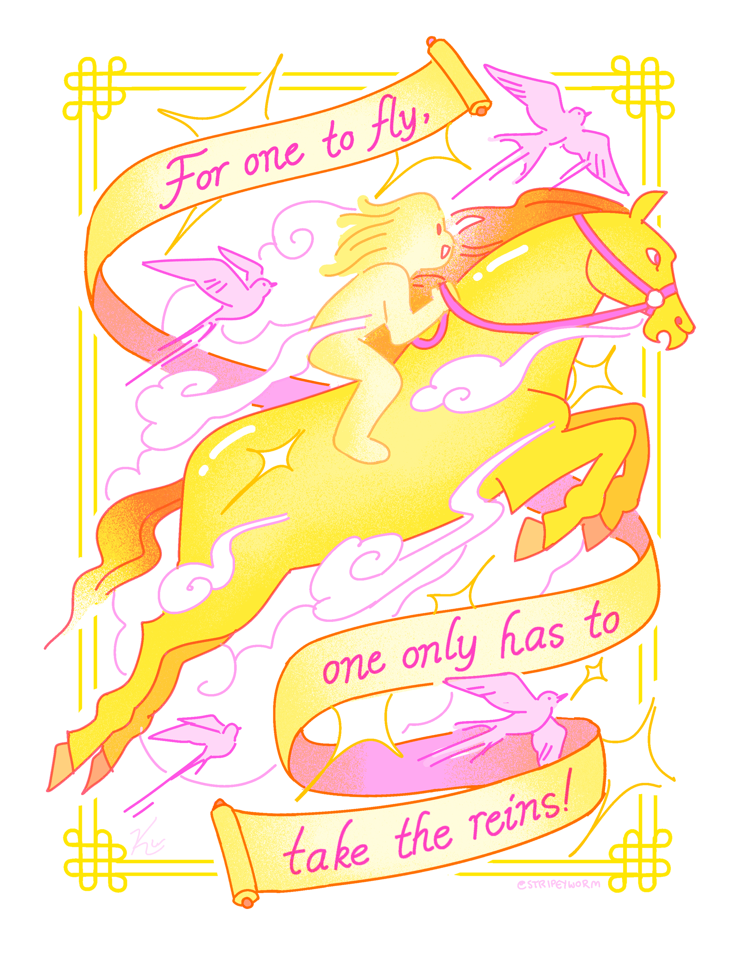 Year of the Horse - 2 Colour RISO Print