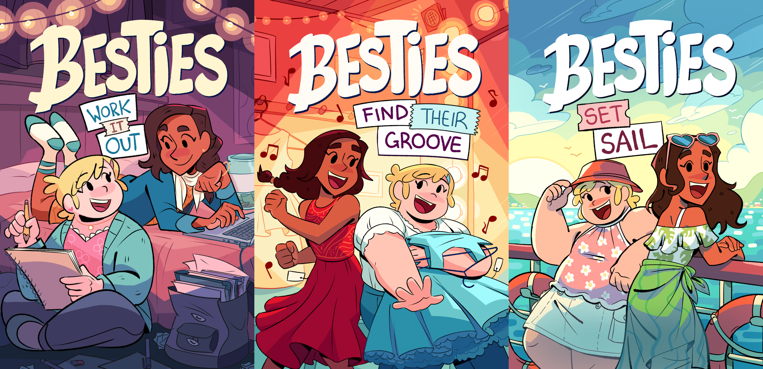 Besties Series - Cover Illustrations